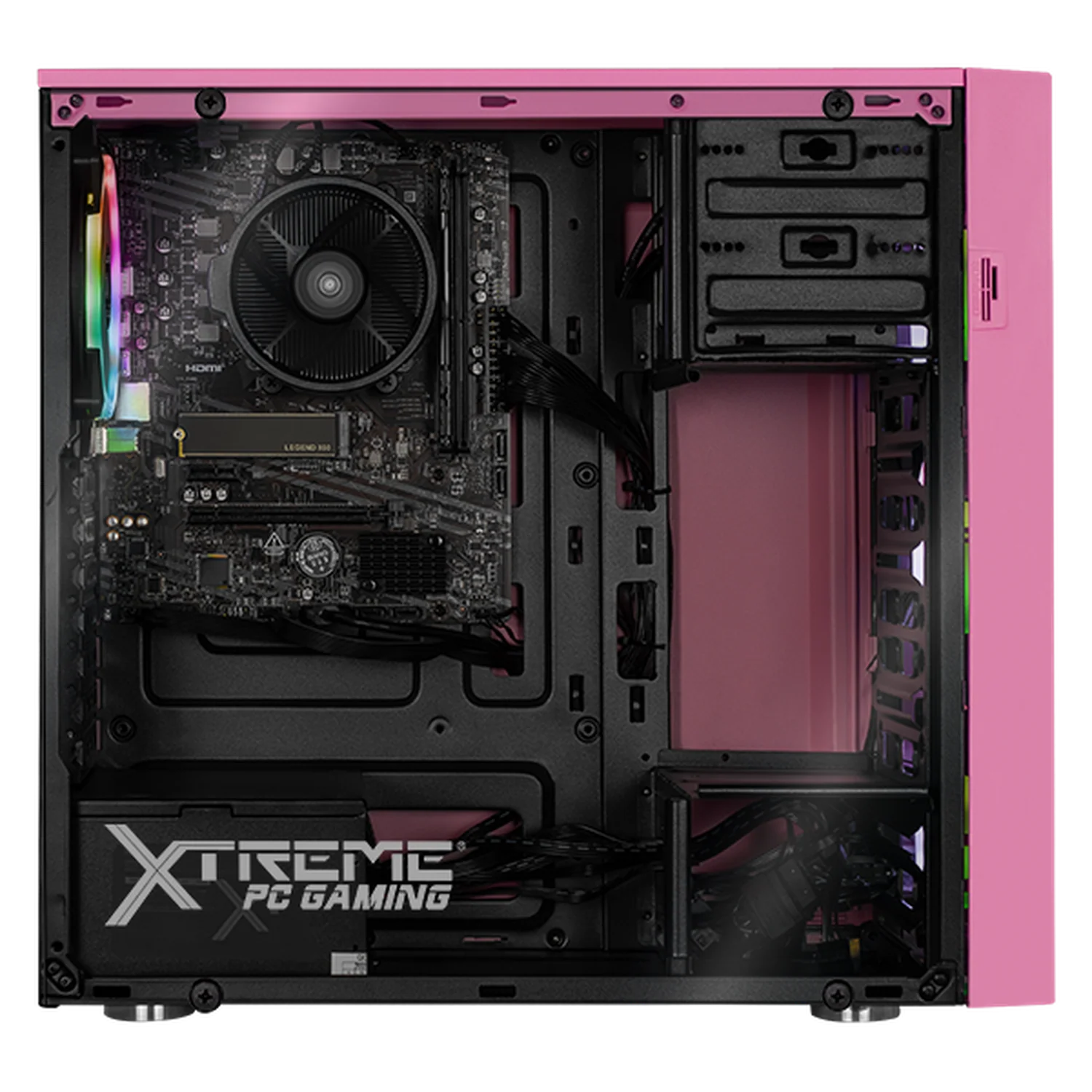 Computadora Escritorio Completa Xtreme PC Gaming AMD Radeon Vega Renoir Ryzen 7 5700G 16GB SSD 1TB Monitor Curvo 23.8 100Hz WIFI Pink rendimiento básico para juegos casuales, trabajo y estudio - Image 2