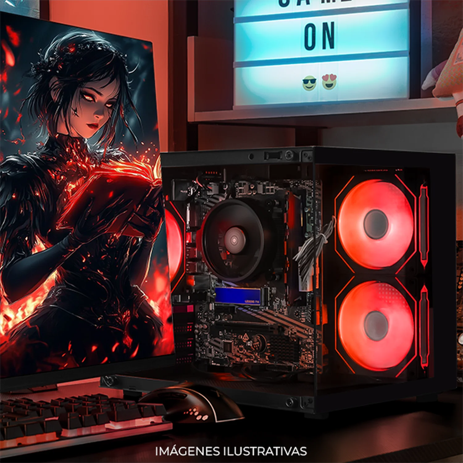 Computadora Escritorio Xtreme PC Gaming AMD Radeon Vega Renoir Ryzen 7 5700G 16GB SSD 500GB WIFI Black rendimiento básico para juegos casuales, trabajo y estudio - Image 6