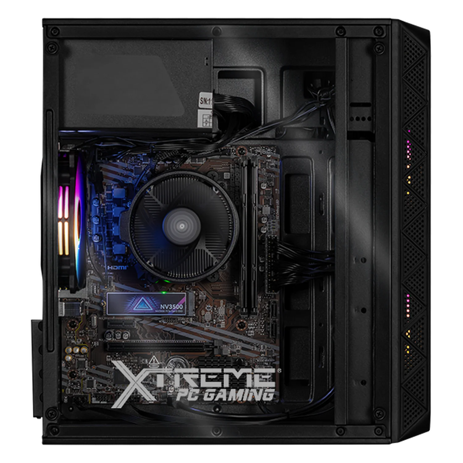 Computadora Escritorio Completa Xtreme PC Gaming AMD Radeon Vega Renoir Ryzen 7 5700G 16GB SSD 1TB Monitor 24.5 100Hz WIFI Black rendimiento básico para juegos casuales, trabajo y estudio - Image 2