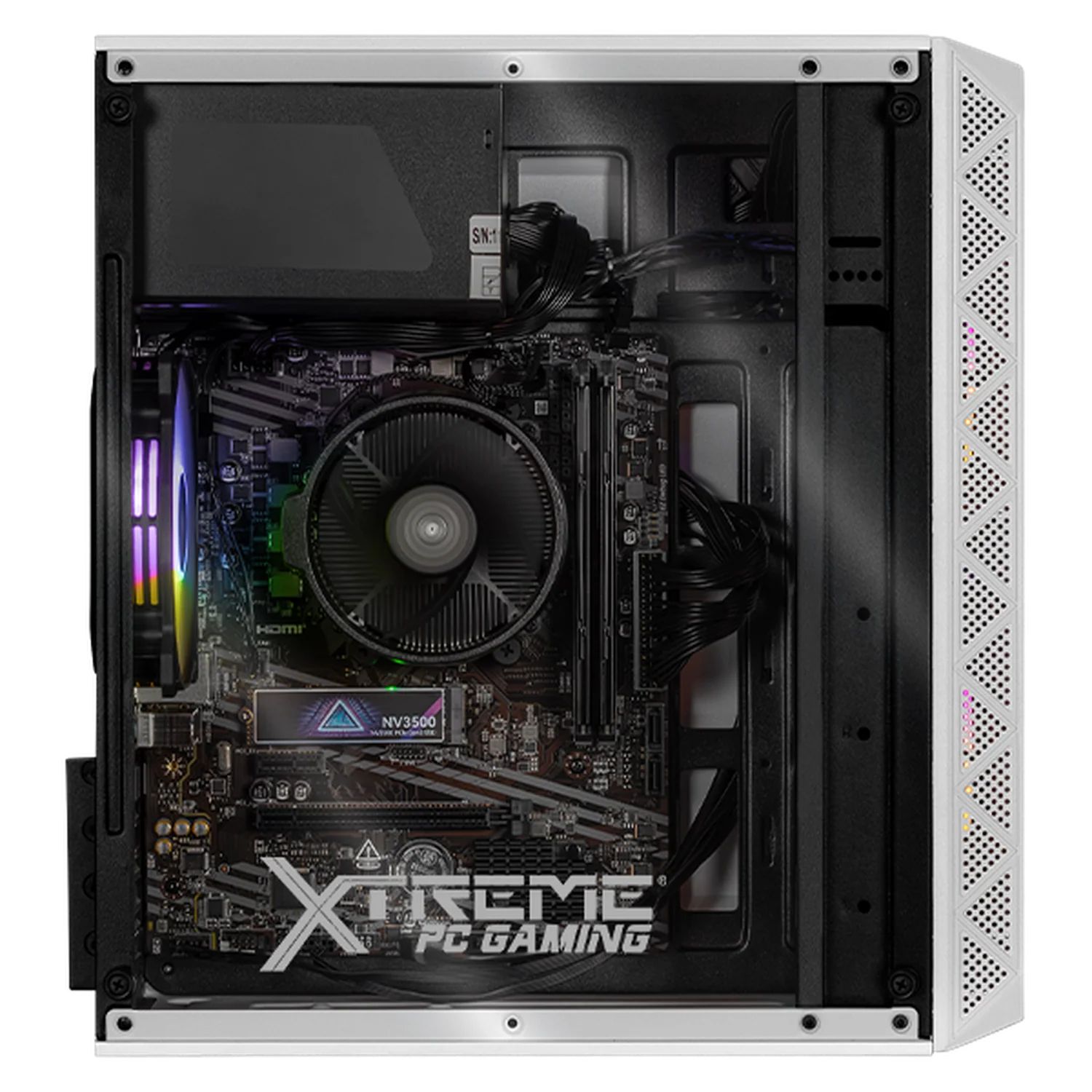 Computadora Escritorio Completa Xtreme PC Gaming AMD Radeon Vega Renoir Ryzen 7 5700G 16GB SSD 1TB Monitor 24.5 100Hz WIFI White rendimiento básico para juegos casuales, trabajo y estudio - Image 2