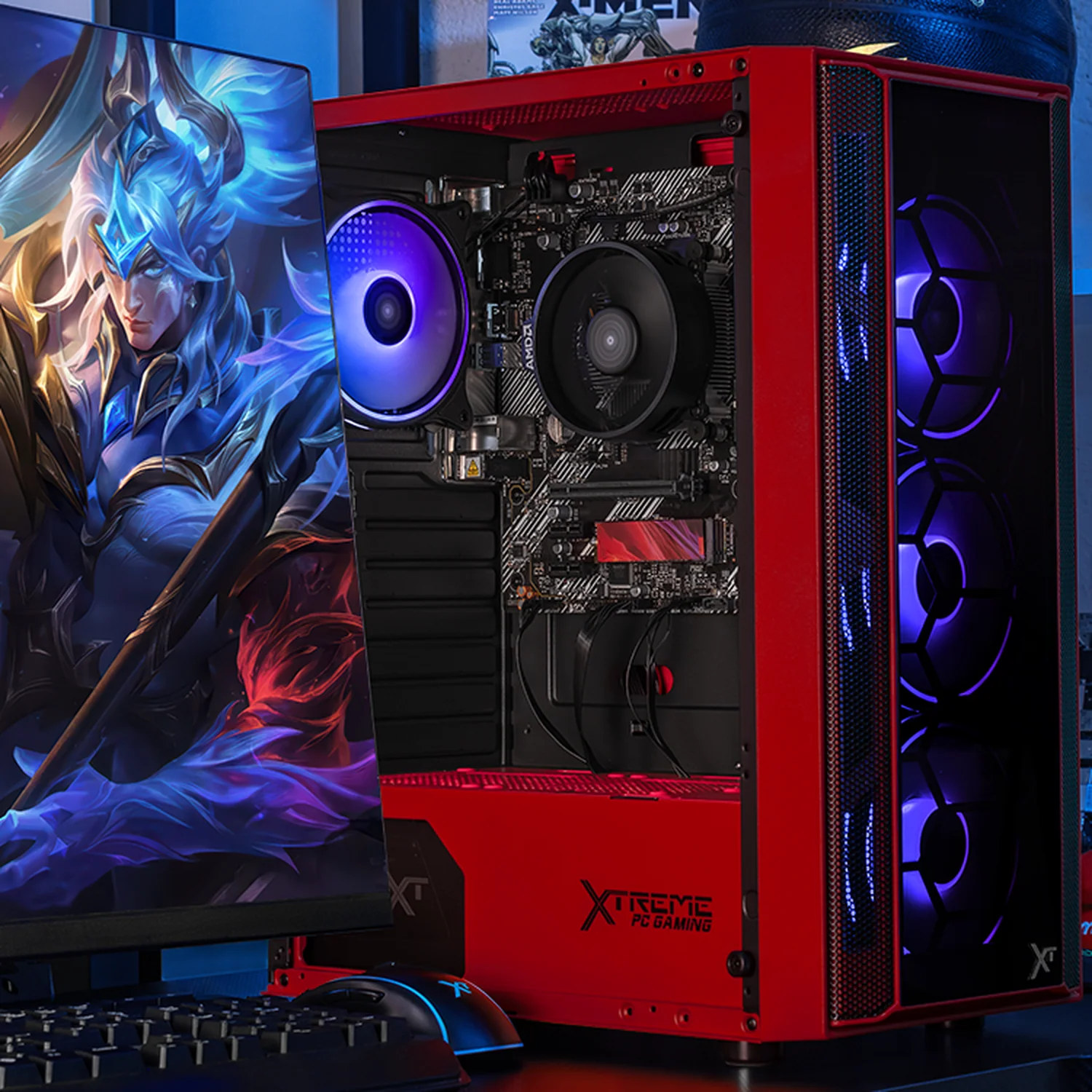 Xtreme PC Gaming AMD Radeon Vega Renoir Ryzen 7 5700G 32GB SSD 1TB WIFI Red - Image 6