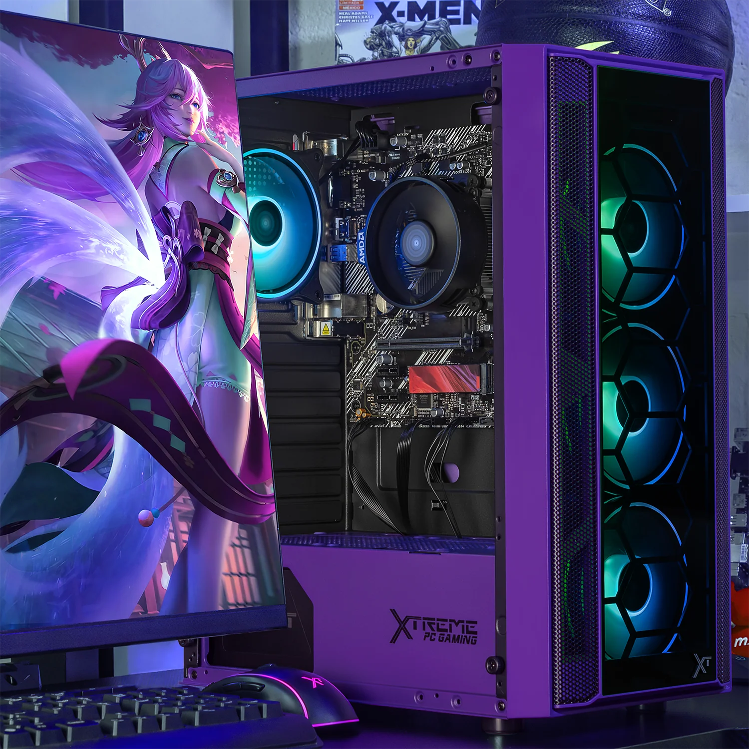 Xtreme PC Gaming AMD Radeon Vega Renoir Ryzen 7 5700G 32GB SSD 1TB WIFI Violet - Image 6