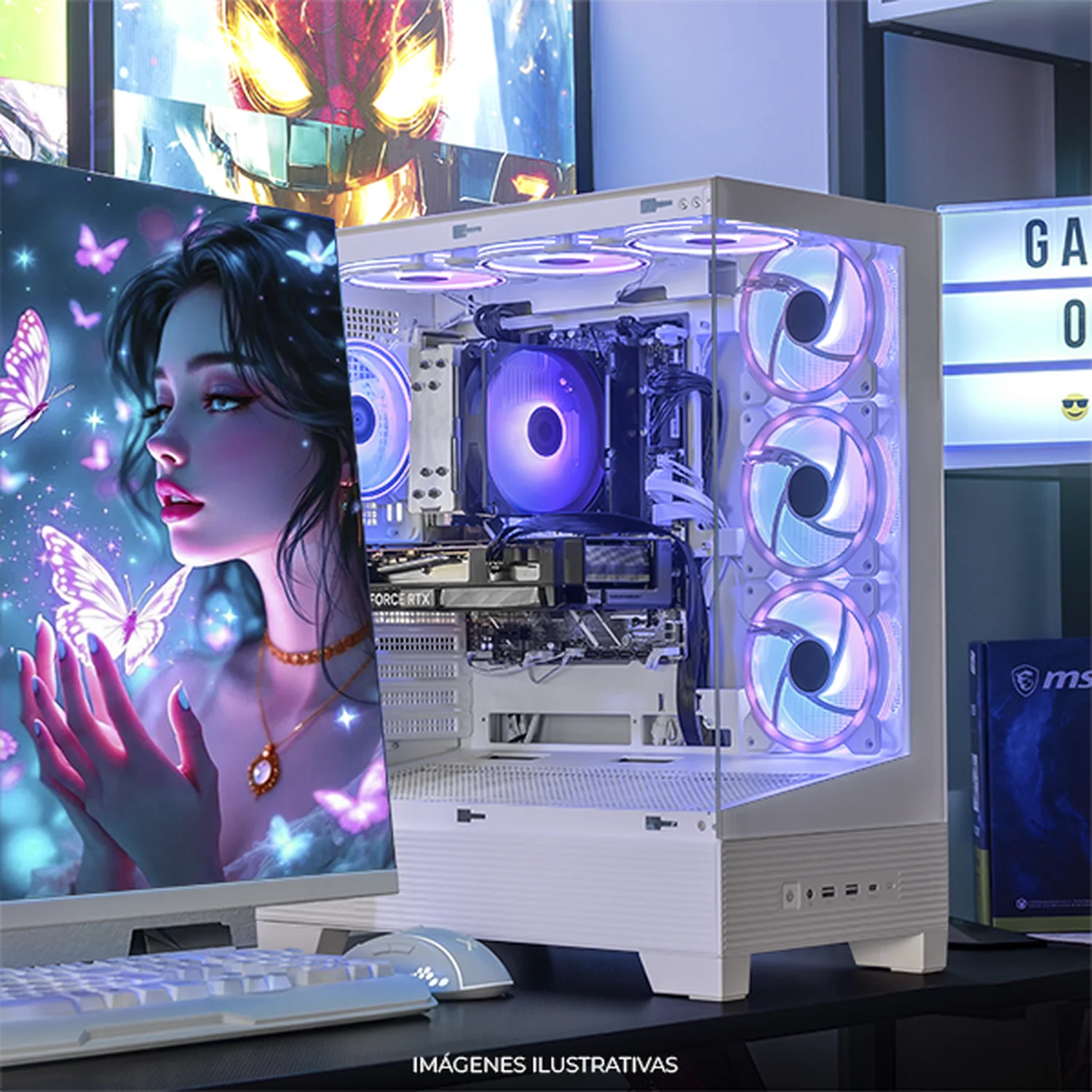 PC Gamer IA Entry Xtreme PC Gaming ASUS NVIDIA GeForce RTX 5060 Ti Intel Core Ultra 7 265KF 16GB DDR5 SSD 1TB WIFI White PBA Productividad Versátil Acelerada con IA - Image 6