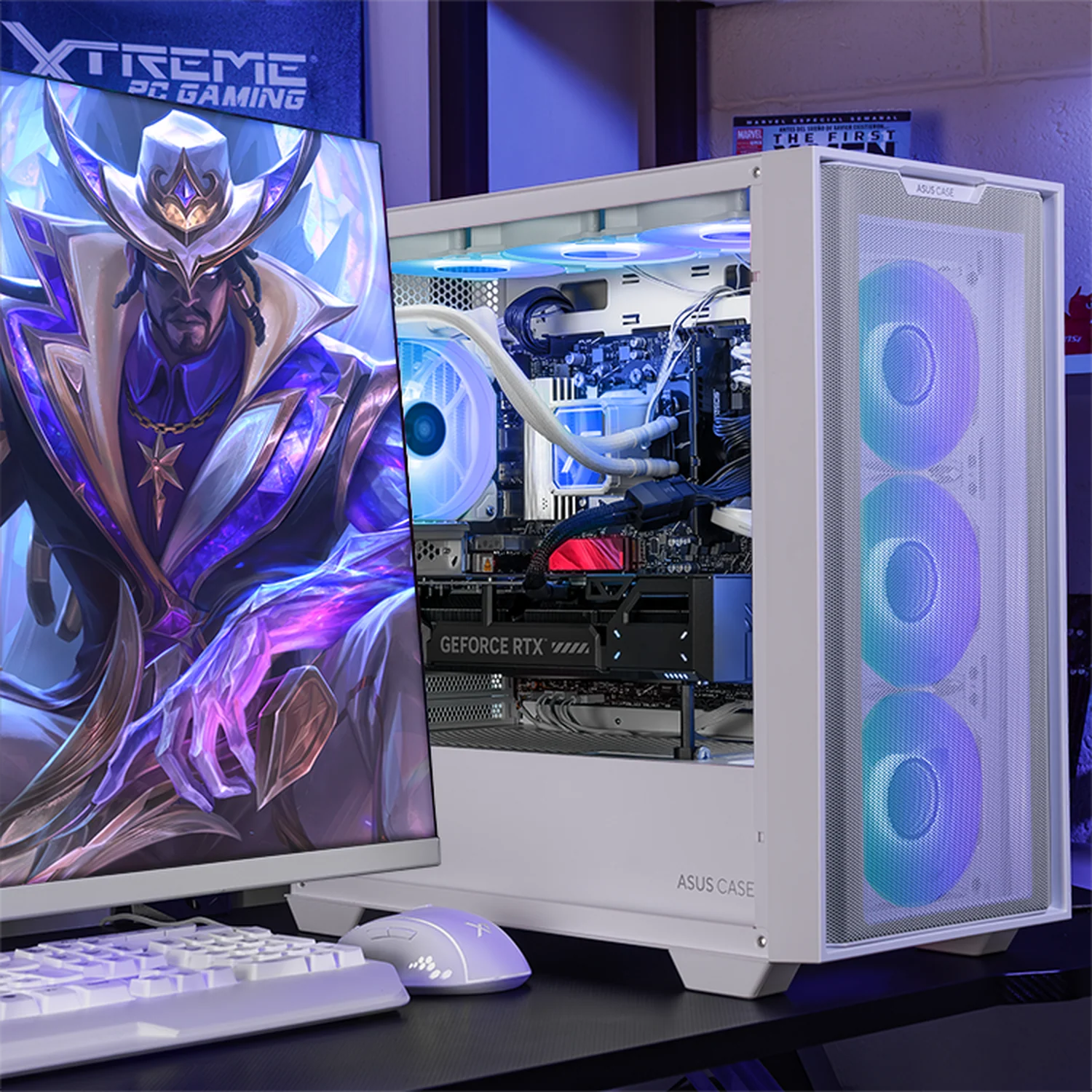 PC Gamer Xtreme PC Gaming ASUS NVIDIA GeForce RTX 5070 AMD Ryzen 7 9700X 16GB DDR5 SSD 1TB Sistema Liquido WIFI White PBA para gaming competitivo y streaming - Image 6