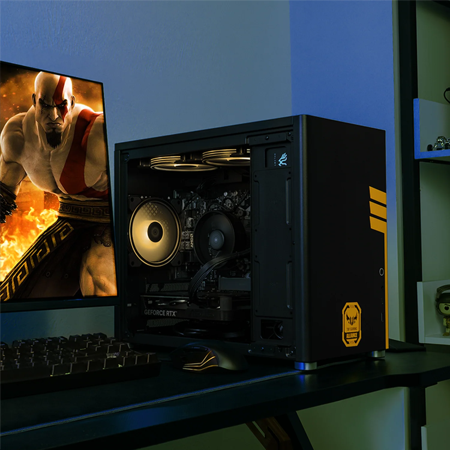PC Gamer Completa Xtreme PC Gaming ASUS TUF NVIDIA GeForce RTX 5060 AMD Ryzen 5 5500 16GB SSD 1TB Monitor 24 165Hz WIFI W10 Black gaming 1080p, estudios y multitarea - Image 6