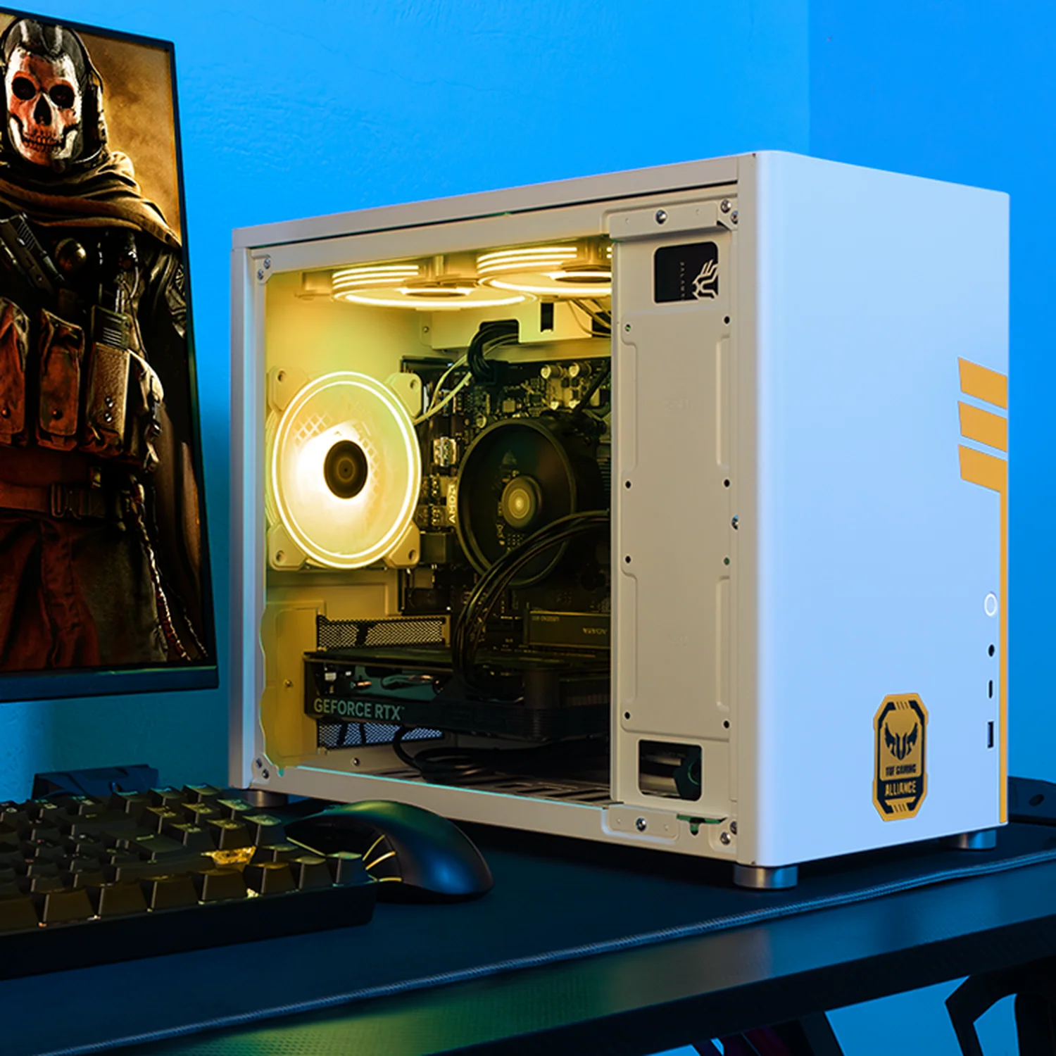PC Gamer Completa Xtreme PC Gaming ASUS TUF NVIDIA GeForce RTX 5060 AMD Ryzen 5 5500 16GB SSD 1TB Monitor 24 165Hz WIFI W10 White gaming 1080p, estudios y multitarea - Image 6