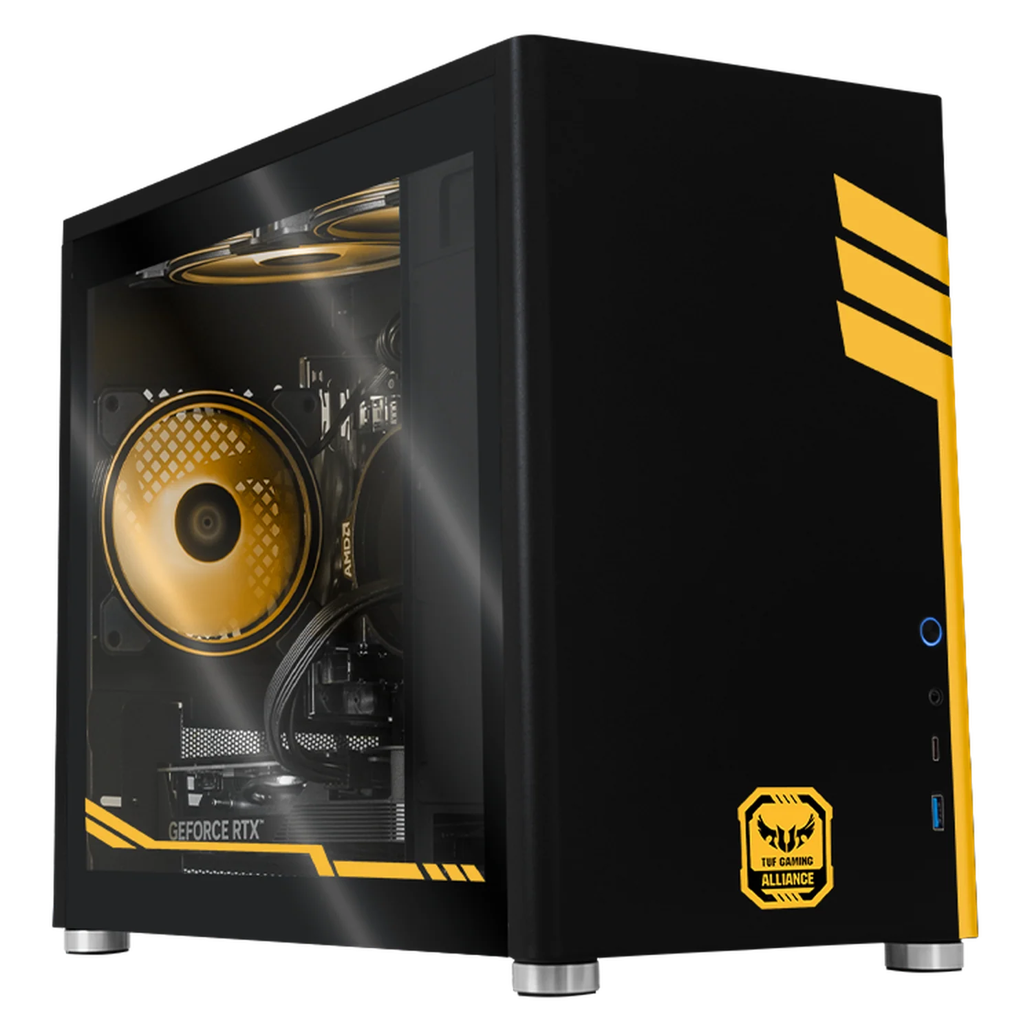 PC Gamer Xtreme PC Gaming ASUS TUF NVIDIA GeForce RTX 5060 AMD Ryzen 5 5500 16GB SSD 1TB WIFI W10 Black gaming 1080p, estudios y multitarea