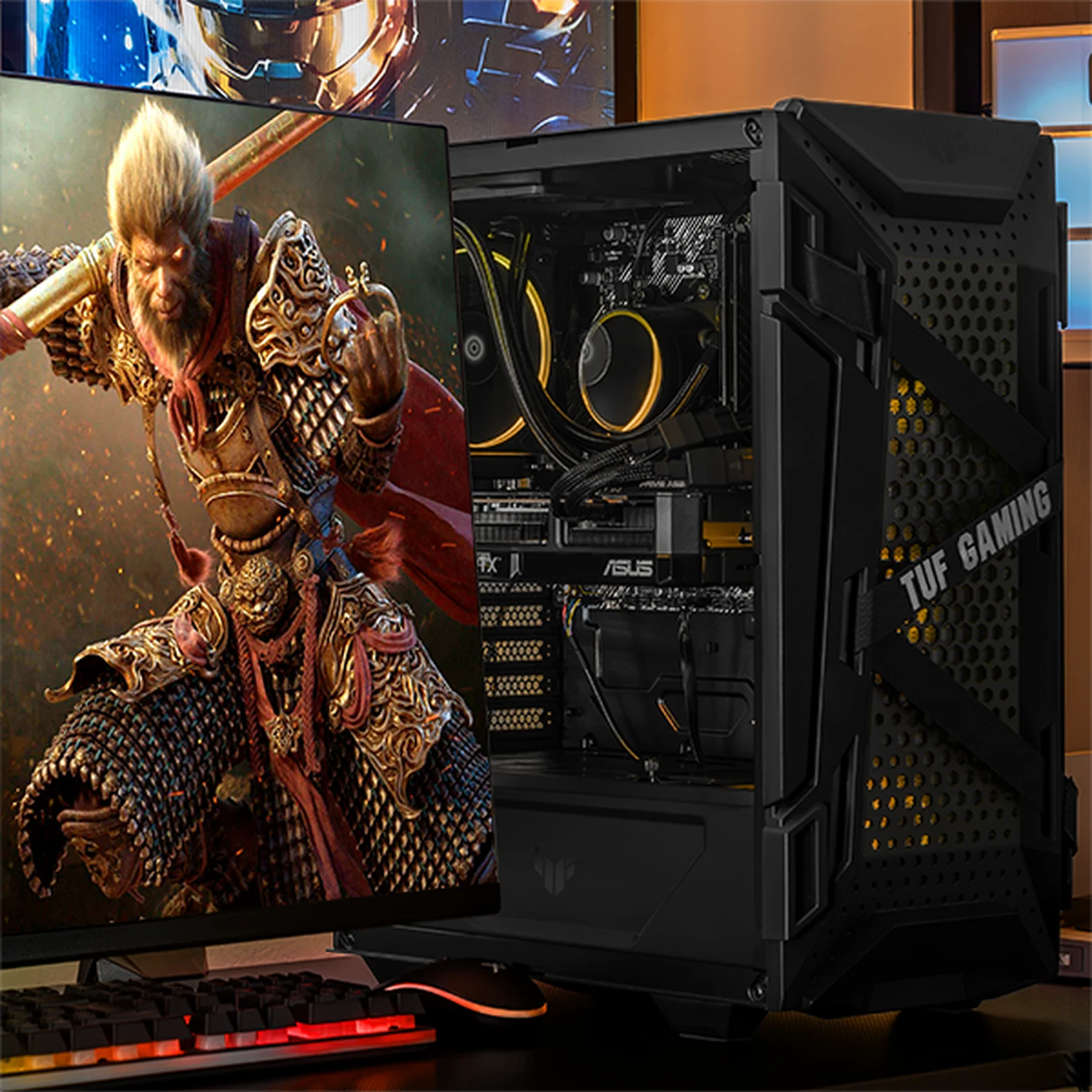 PC Gamer Completa con IA Xtreme PC Gaming ASUS TUF NVIDIA GeForce RTX 5070 AMD Ryzen 9 5900XT 32GB SSD 1TB Monitor Curvo 27 165Hz Sistema Liquido WIFI para gaming competitivo y streaming - Image 6