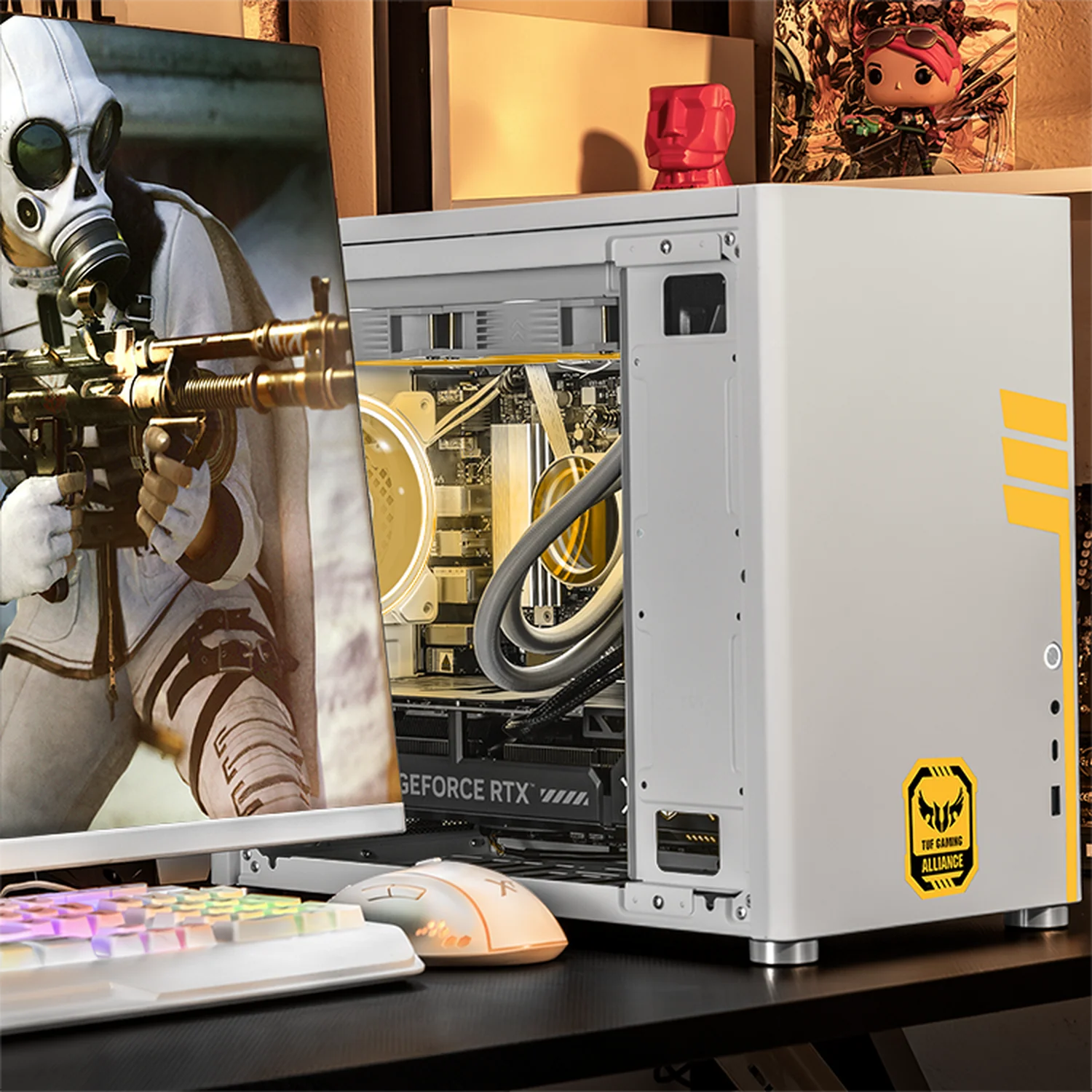 Xtreme PC Gaming ASUS TUF Geforce RTX 5070 AMD Ryzen 9 9900X 32GB DDR5 SSD 1TB Sistema Liquido WIFI White - Image 6