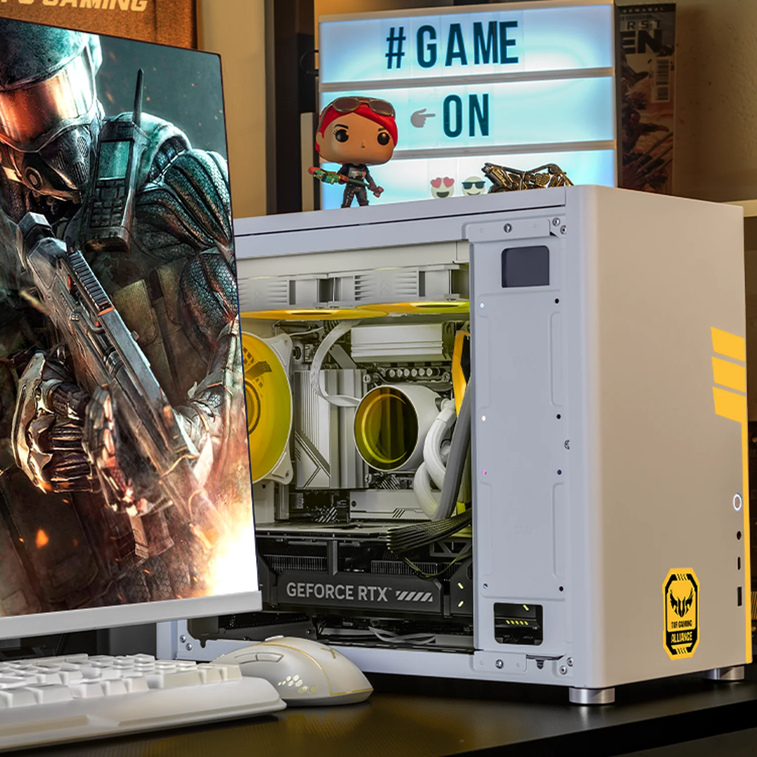 PC Gamer Xtreme PC Gaming ASUS TUF NVIDIA GeForce RTX 5070 Ti Intel Core i9 14900KF 32GB DDR5 SSD 1TB Sistema Liquido WIFI White para gaming competitivo y streaming - Image 6