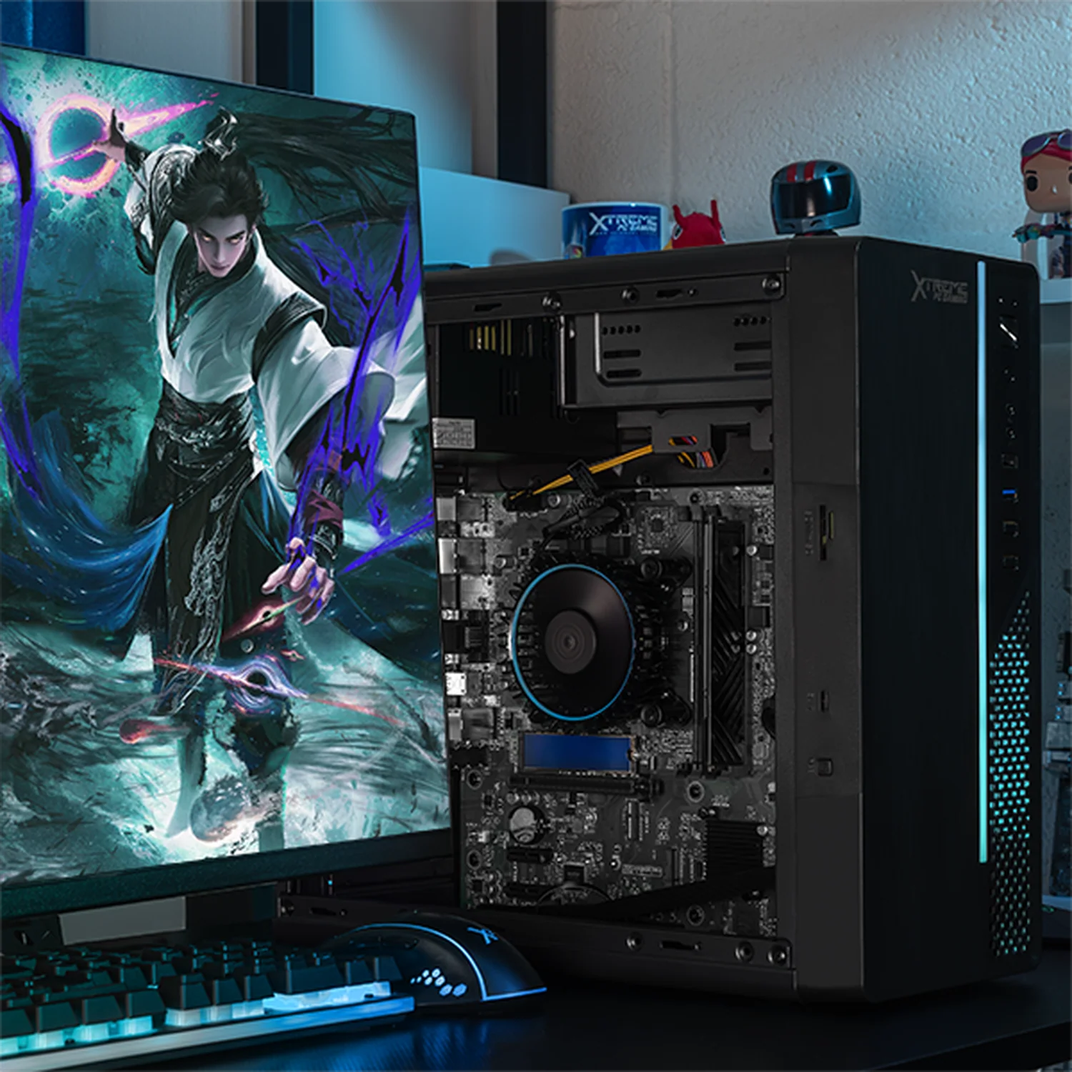 Computadora Escritorio Completa Xtreme PC Gaming Intel Core i5 12400 16GB SSD 500GB Monitor 23.8 75Hz WIFI Black rendimiento básico para juegos casuales, trabajo y estudio - Image 6