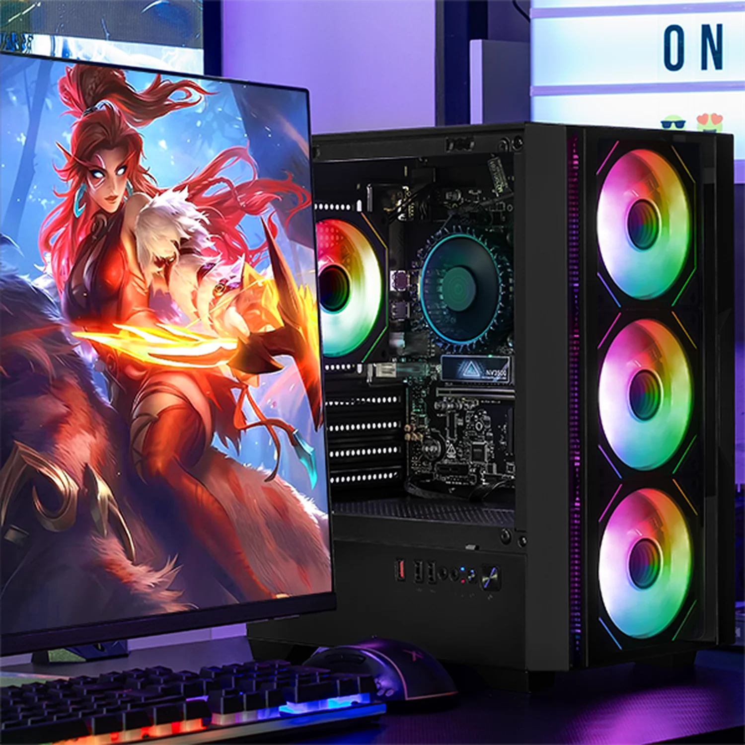 Computadora Escritorio Xtreme PC Gaming Intel Core i5 12400 32GB SSD 1TB WIFI Black rendimiento básico para juegos casuales, trabajo y estudio - Image 6