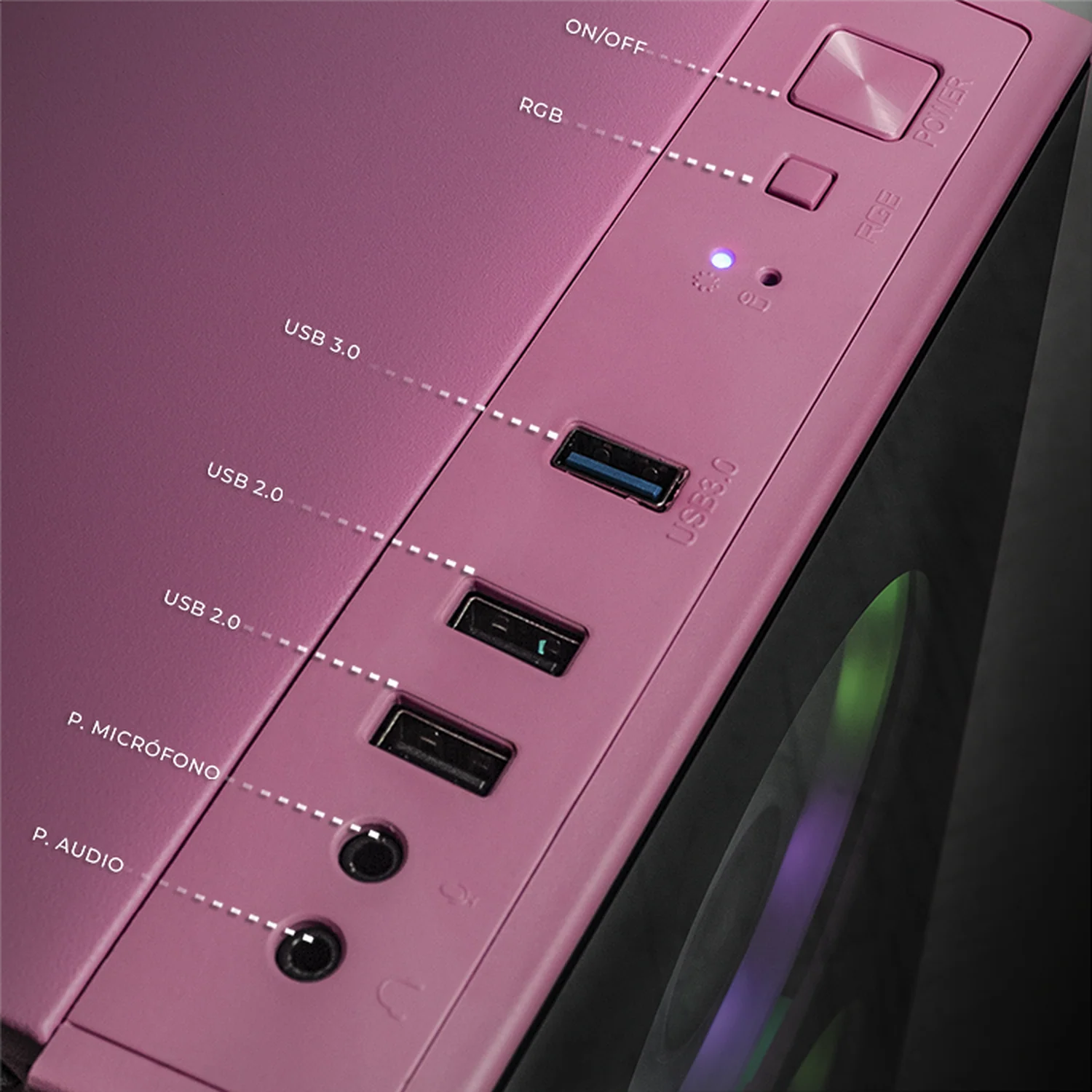 Xtreme PC Gaming Computadora Intel Core I5 12400 32GB SSD 1TB WIFI Pink - Image 5