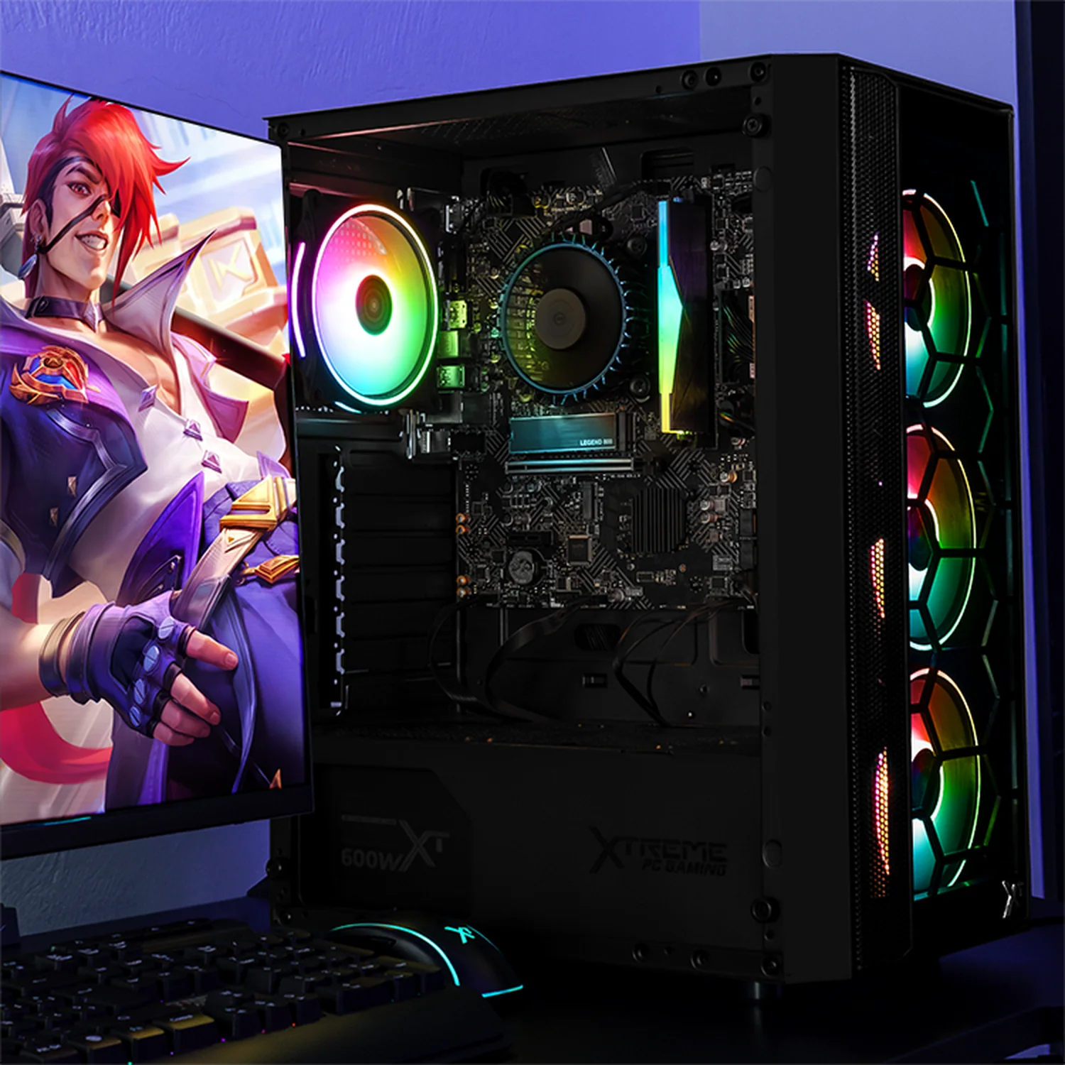 Xtreme PC Gaming Computadora Intel Core I7 12700 16GB SSD 1TB Monitor 27 WIFI Black - Image 6
