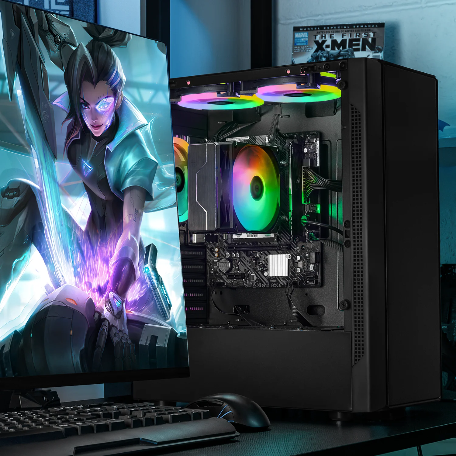 Computadora Escritorio Completa Xtreme PC Gaming Intel Core i9 12900 16GB SSD 500GB Monitor 27 75Hz WIFI Black rendimiento básico para juegos casuales, trabajo y estudio - Image 6