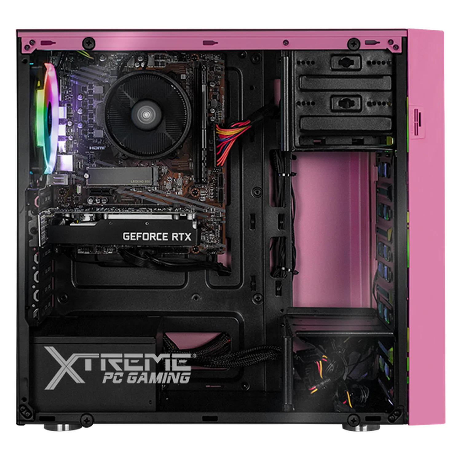 Computadora Gamer Completa IA Xtreme PC Gaming NVIDIA GeForce RTX 3050 AMD Ryzen 5 5500 16GB SSD 1TB Monitor 23.8 144Hz WIFI Pink Rendimiento Inteligente con IA - Image 2