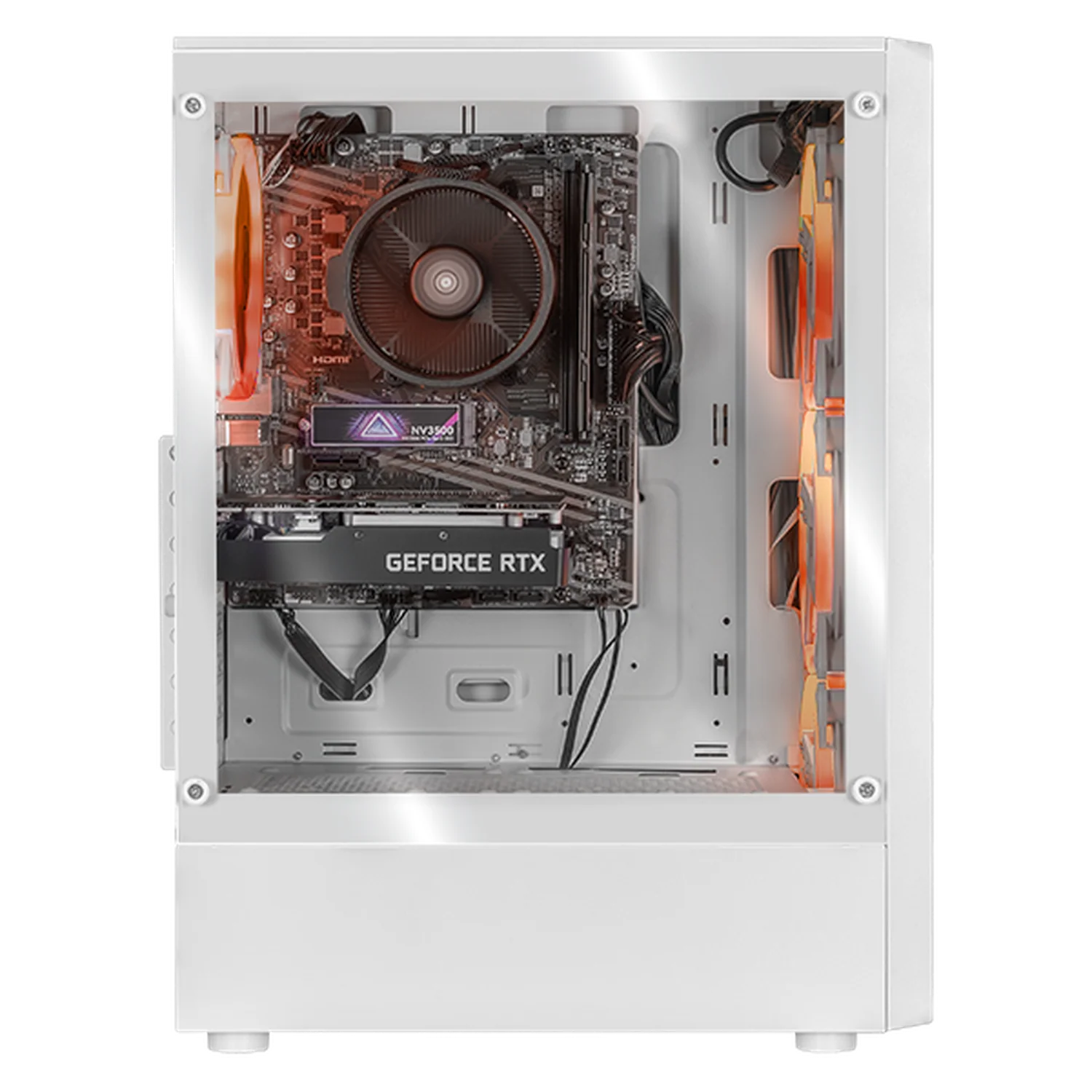 Computadora Gamer Completa IA Xtreme PC Gaming NVIDIA GeForce RTX 3050 AMD Ryzen 5 5500 16GB SSD 1TB Monitor 23.8 144Hz WIFI White Rendimiento Inteligente con IA - Image 2