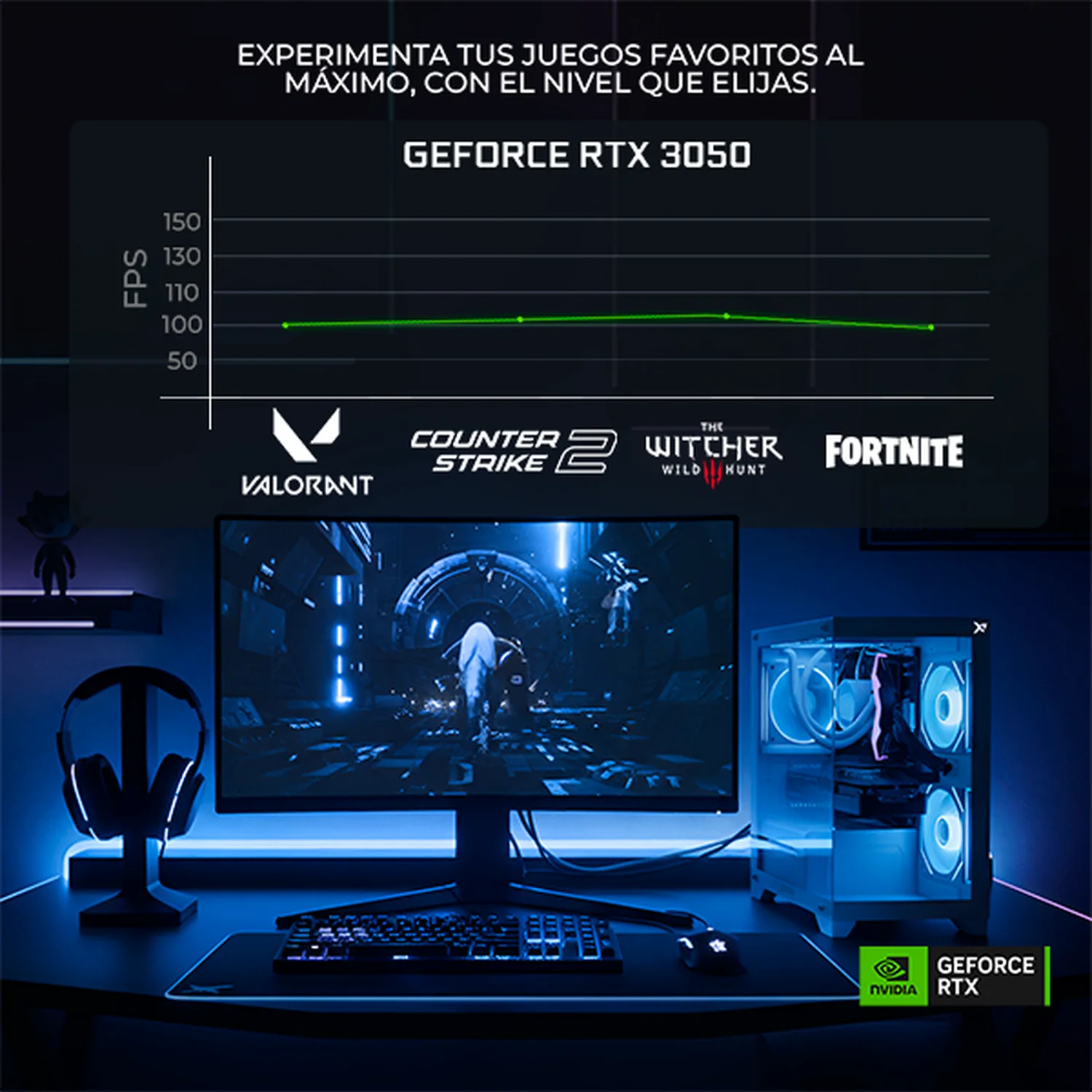 Computadora Gamer Completa IA Xtreme PC Gaming NVIDIA GeForce RTX 3050 AMD Ryzen 5 5500 16GB SSD 1TB Monitor 23.8 144Hz WIFI White Rendimiento Inteligente con IA - Image 4