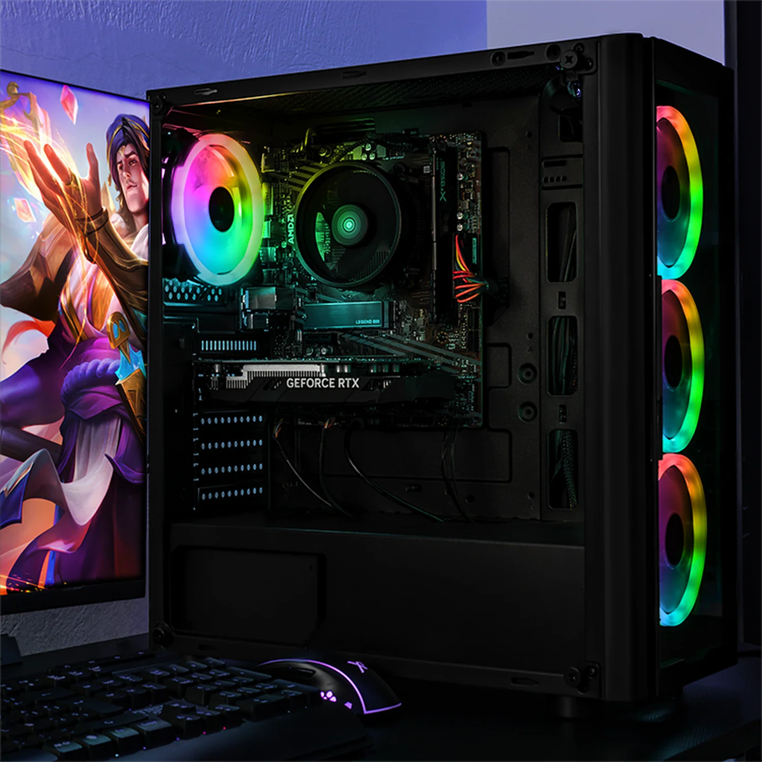 Xtreme PC Gaming Geforce RTX 3050 AMD Ryzen 5 5500 16GB SSD 1TB WIFI Black - Image 6