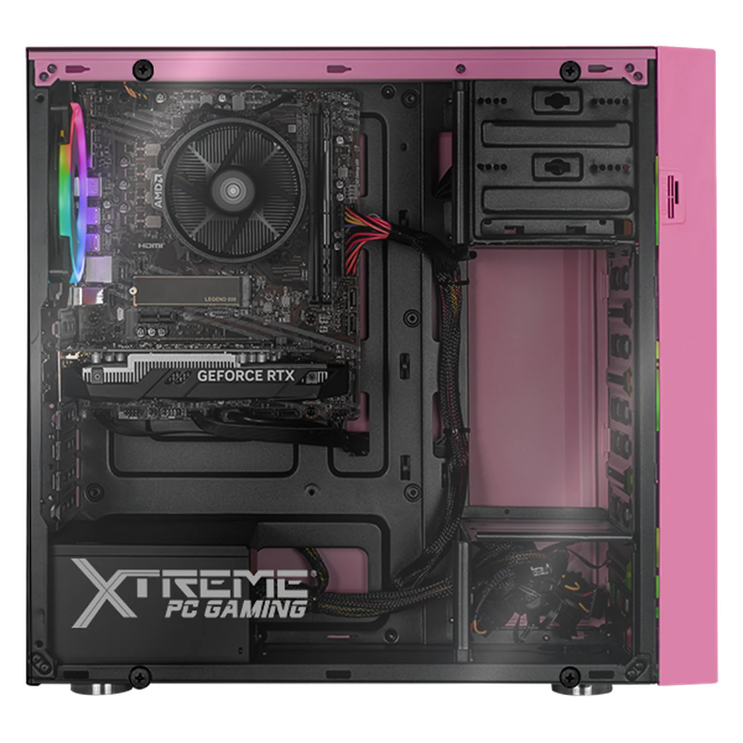 Computadora Gamer Xtreme PC Gaming NVIDIA GeForce RTX 3050 AMD Ryzen 5 5500 16GB SSD 1TB WIFI Pink gaming estable en calidad media - Image 2