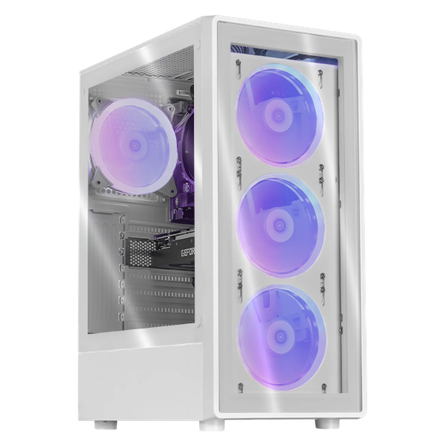 Computadora Gamer IA Xtreme PC Gaming NVIDIA GeForce RTX 3050 AMD Ryzen 5 5500 16GB SSD 1TB WIFI White Rendimiento Inteligente con IA