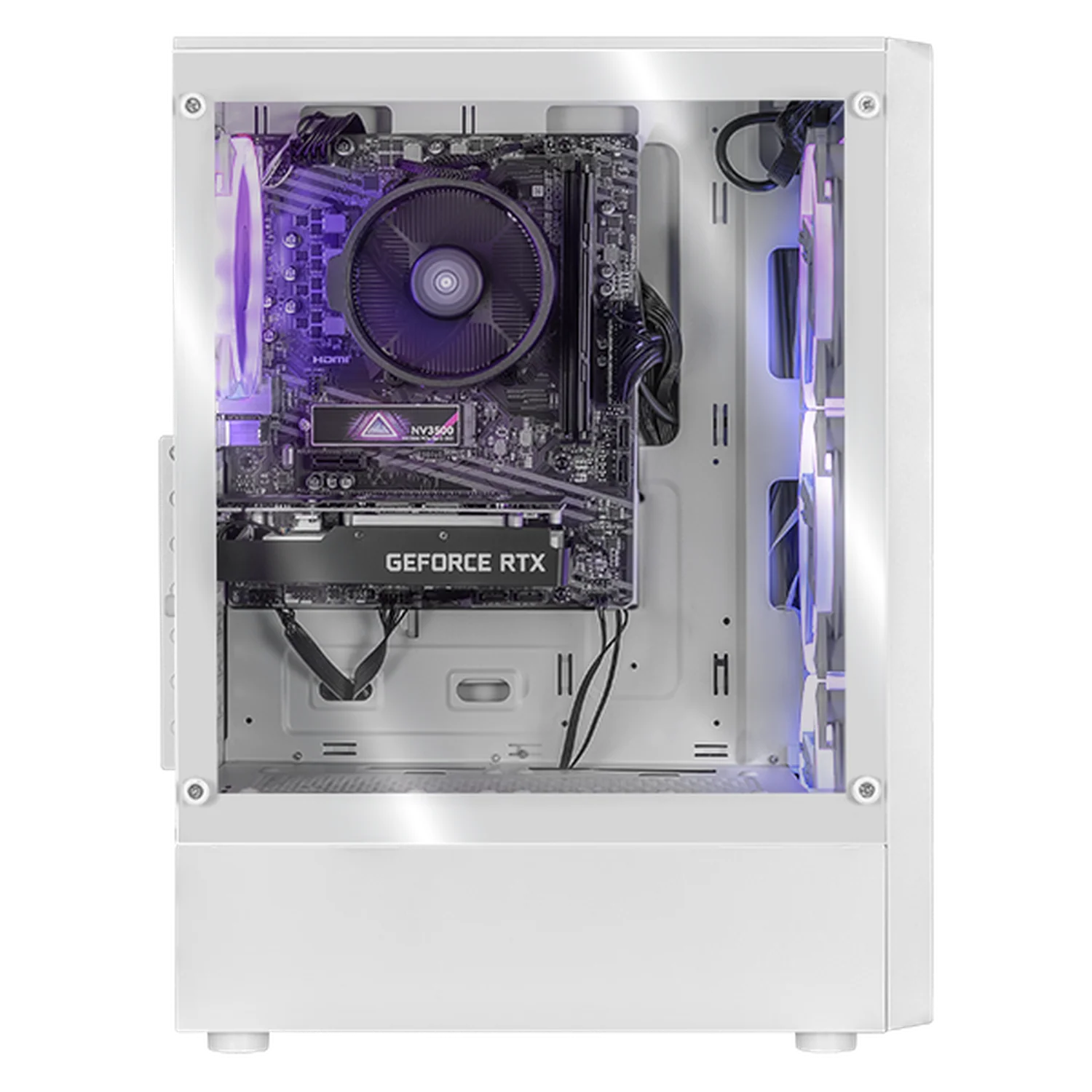 Computadora Gamer IA Xtreme PC Gaming NVIDIA GeForce RTX 3050 AMD Ryzen 5 5500 16GB SSD 1TB WIFI White Rendimiento Inteligente con IA - Image 2
