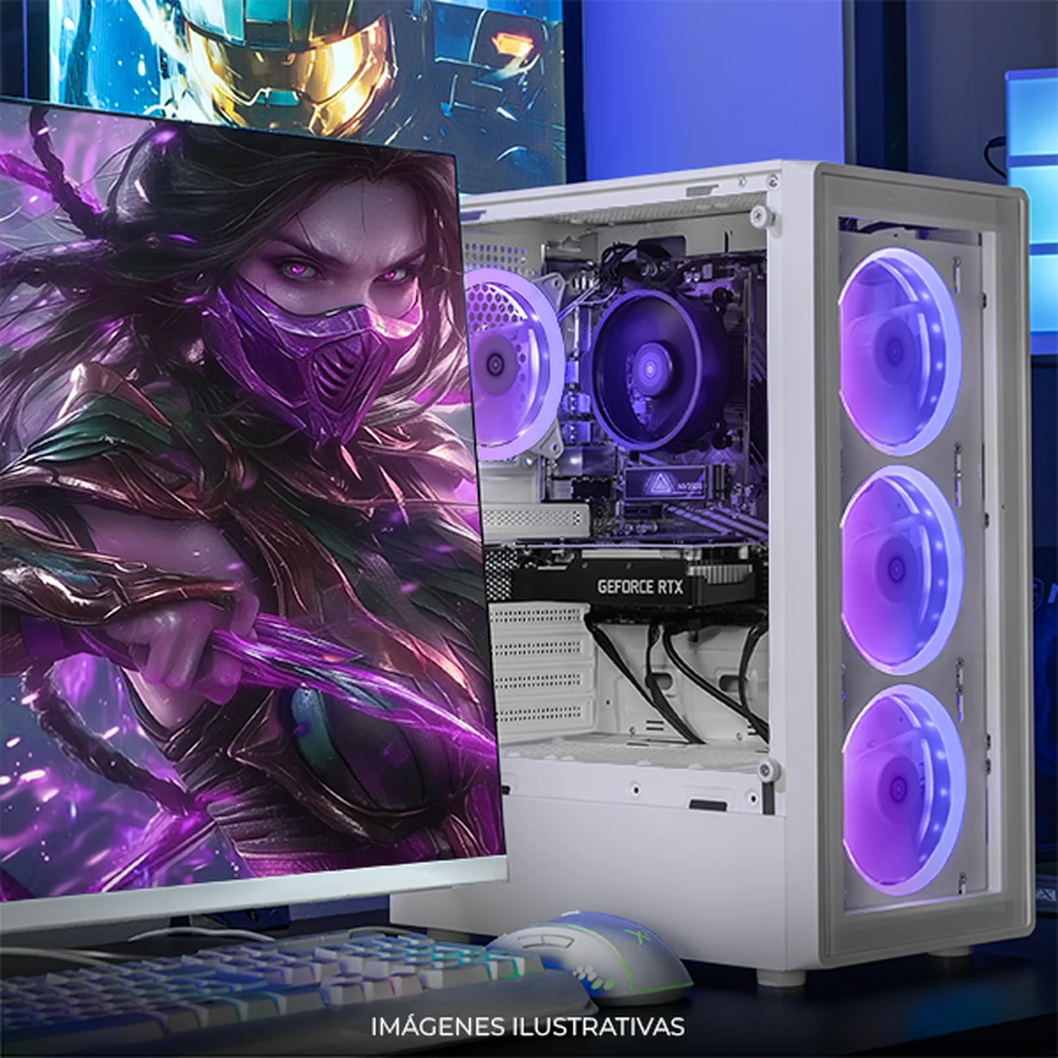 Computadora Gamer IA Xtreme PC Gaming NVIDIA GeForce RTX 3050 AMD Ryzen 5 5500 16GB SSD 1TB WIFI White Rendimiento Inteligente con IA - Image 6