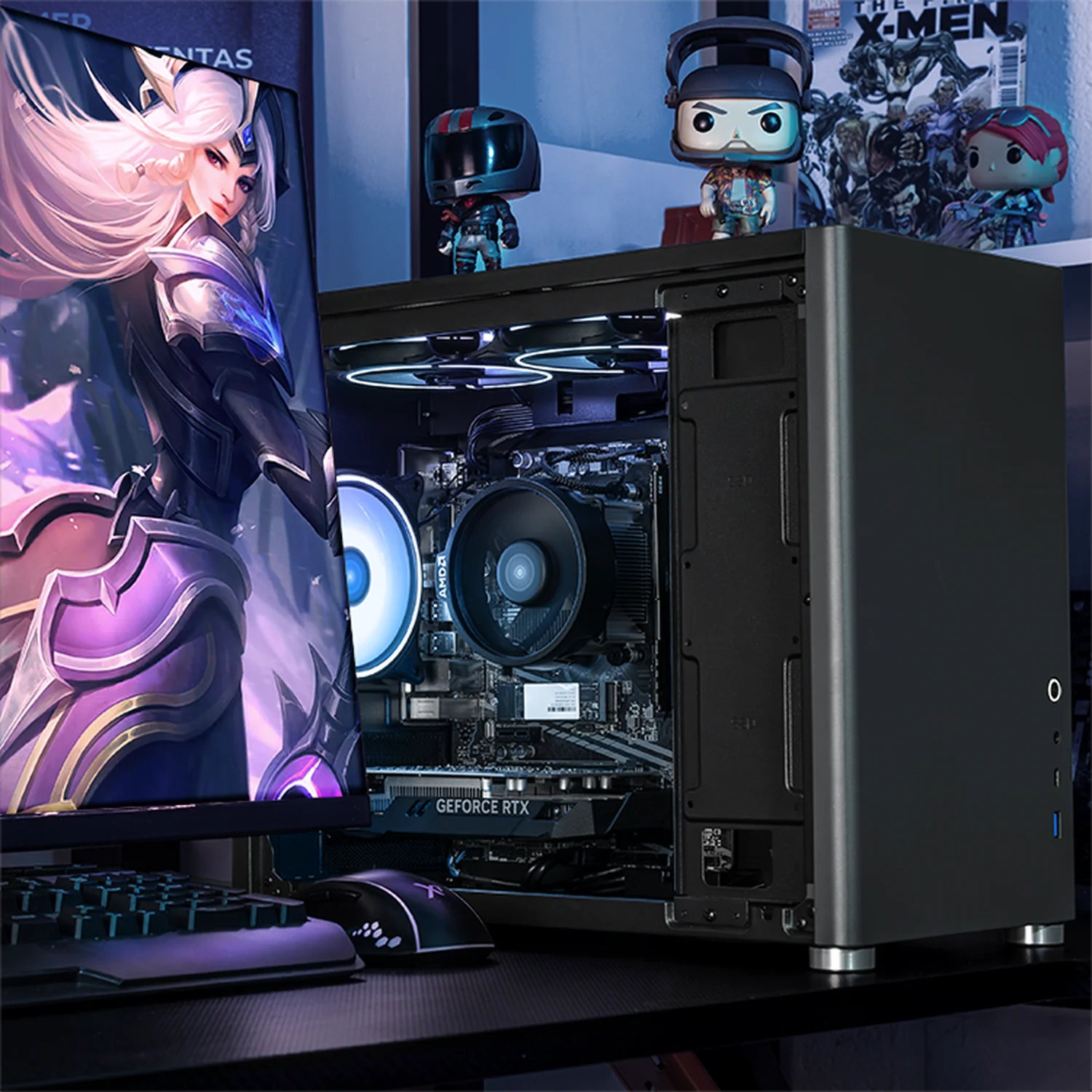 Xtreme PC Gaming Geforce RTX 3050 AMD Ryzen 7 5700 32GB SSD 1TB Monitor 27 165Hz WIFI Grey - Image 6
