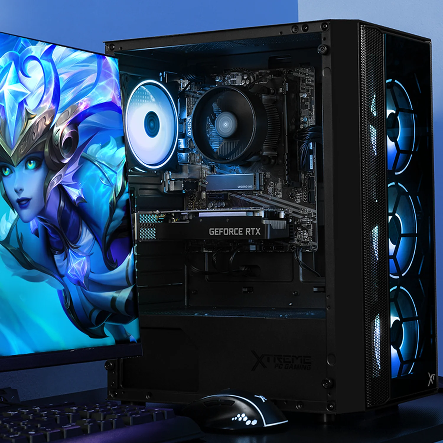 Computadora Gamer Xtreme PC Gaming NVIDIA GeForce RTX 3050 AMD Ryzen 7 5700 16GB SSD 1TB WIFI Black experiencia de juego fluida en nivel medio - Image 6