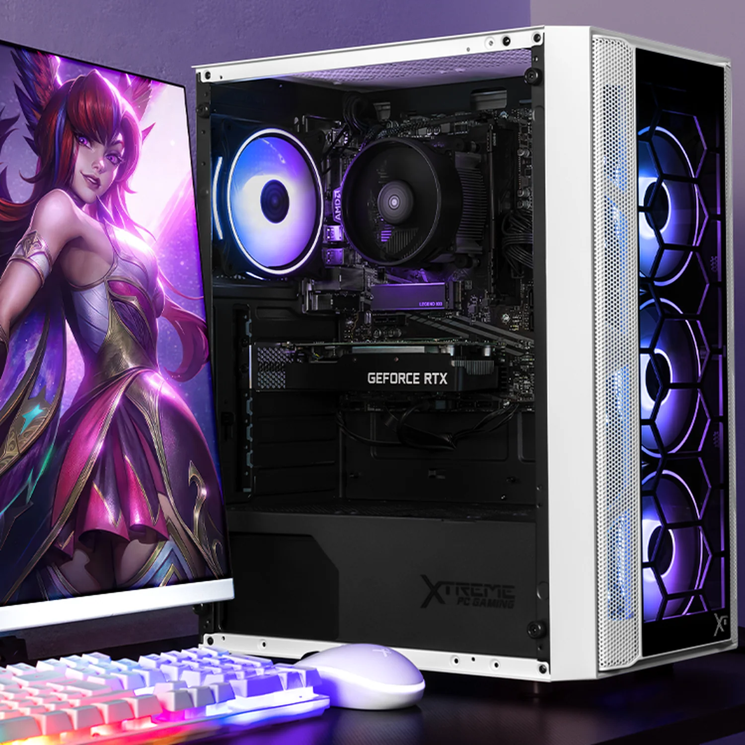 Xtreme PC Gaming Geforce RTX 3050 AMD Ryzen 7 5700 32GB SSD 1TB WIFI White - Image 6