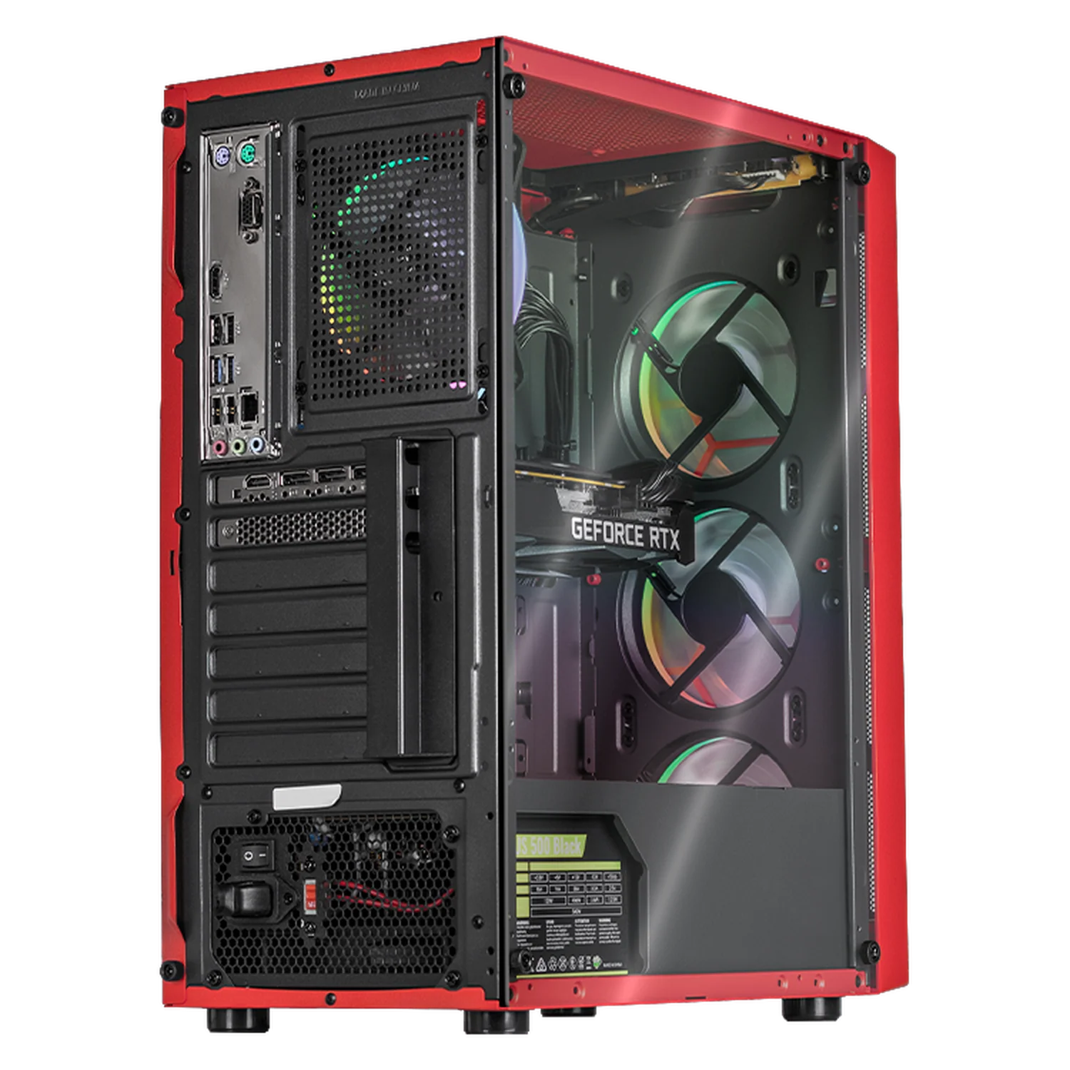 Xtreme PC Gaming GeForce RTX 3050 Core I3 12100F 16GB SSD 500GB WIFI Red - Image 4