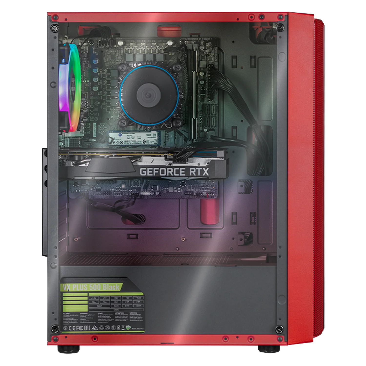 Xtreme PC Gaming GeForce RTX 3050 Core I3 12100F 16GB SSD 500GB WIFI Red - Image 6