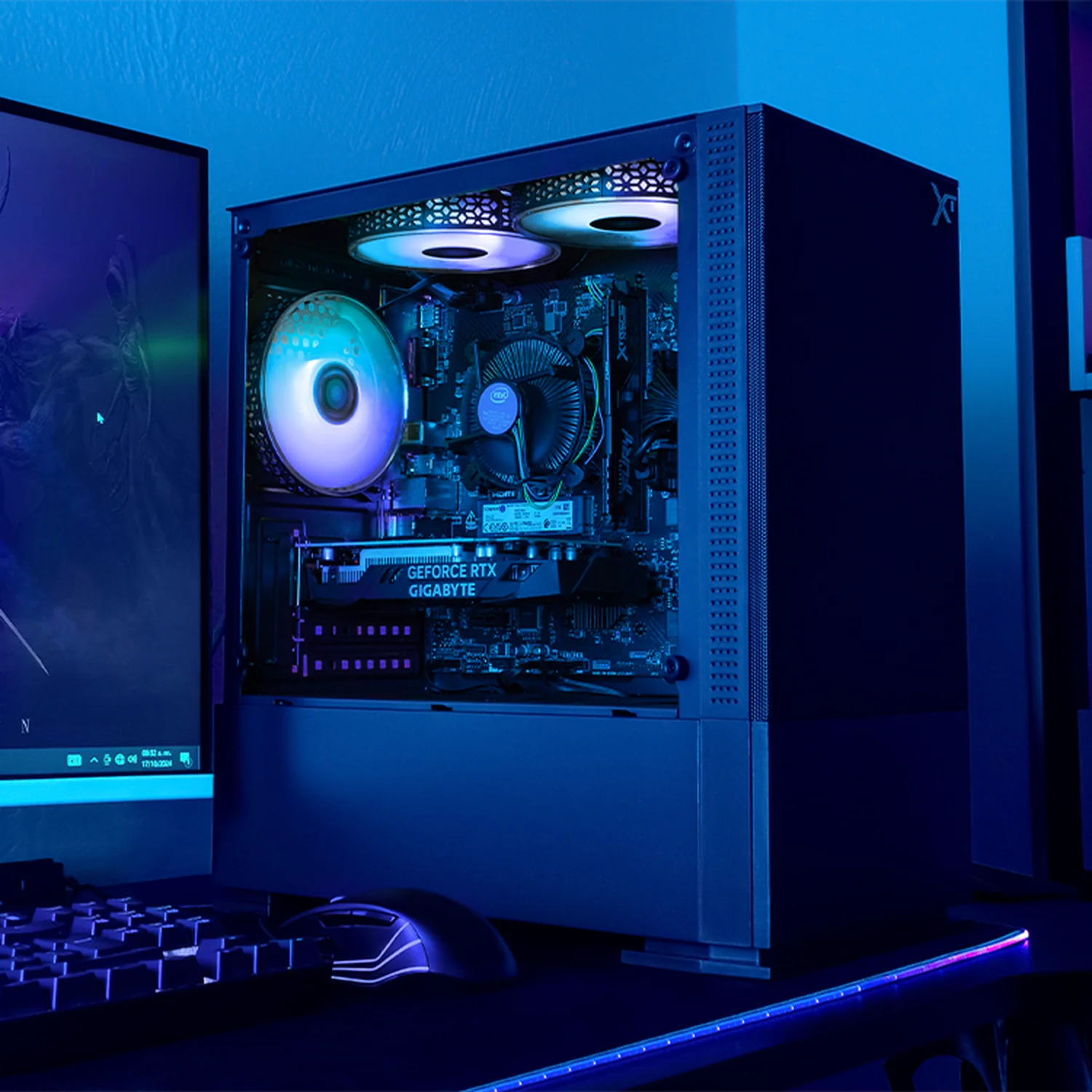 Xtreme PC Gaming Geforce RTX 3050 Intel Core I5 12400F 16GB SSD 1TB Monitor 23.8 165Hz WIFI Air Flow Black - Image 6