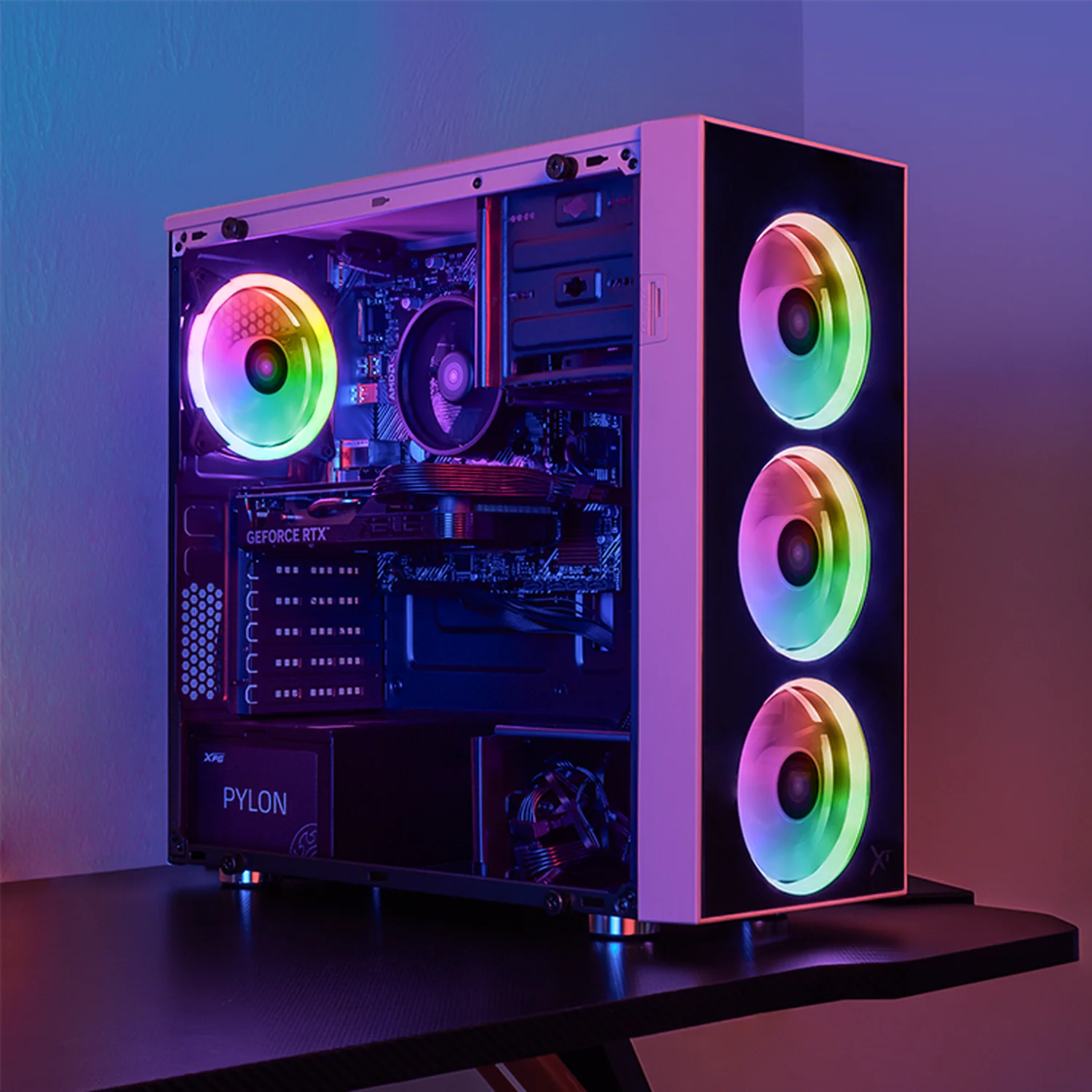 PC Gamer con IA Xtreme PC Gaming NVIDIA GeForce RTX 5060 AMD Ryzen 5 5500 16GB SSD 500GB WIFI Pink gaming 1080p, estudios y multitarea - Image 6