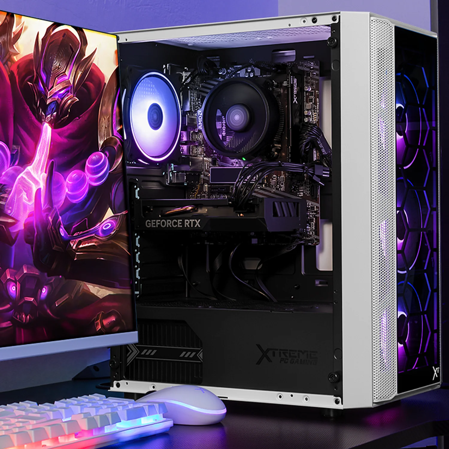 PC Gamer Xtreme PC Gaming NVIDIA GeForce RTX 5060 AMD Ryzen 5 5500 32GB SSD 1TB WIFI White gaming 1080p, estudios y multitarea - Image 6