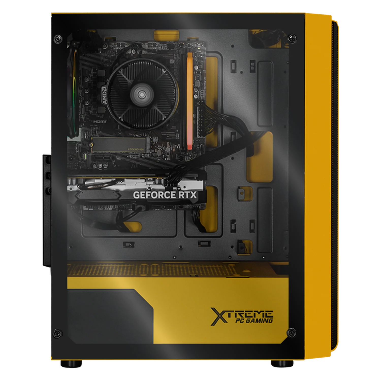 PC Gamer Xtreme PC Gaming NVIDIA GeForce RTX 5060 AMD Ryzen 7 5700 16GB SSD 1TB WIFI Yellow gaming 1080p, estudios y multitarea - Image 4