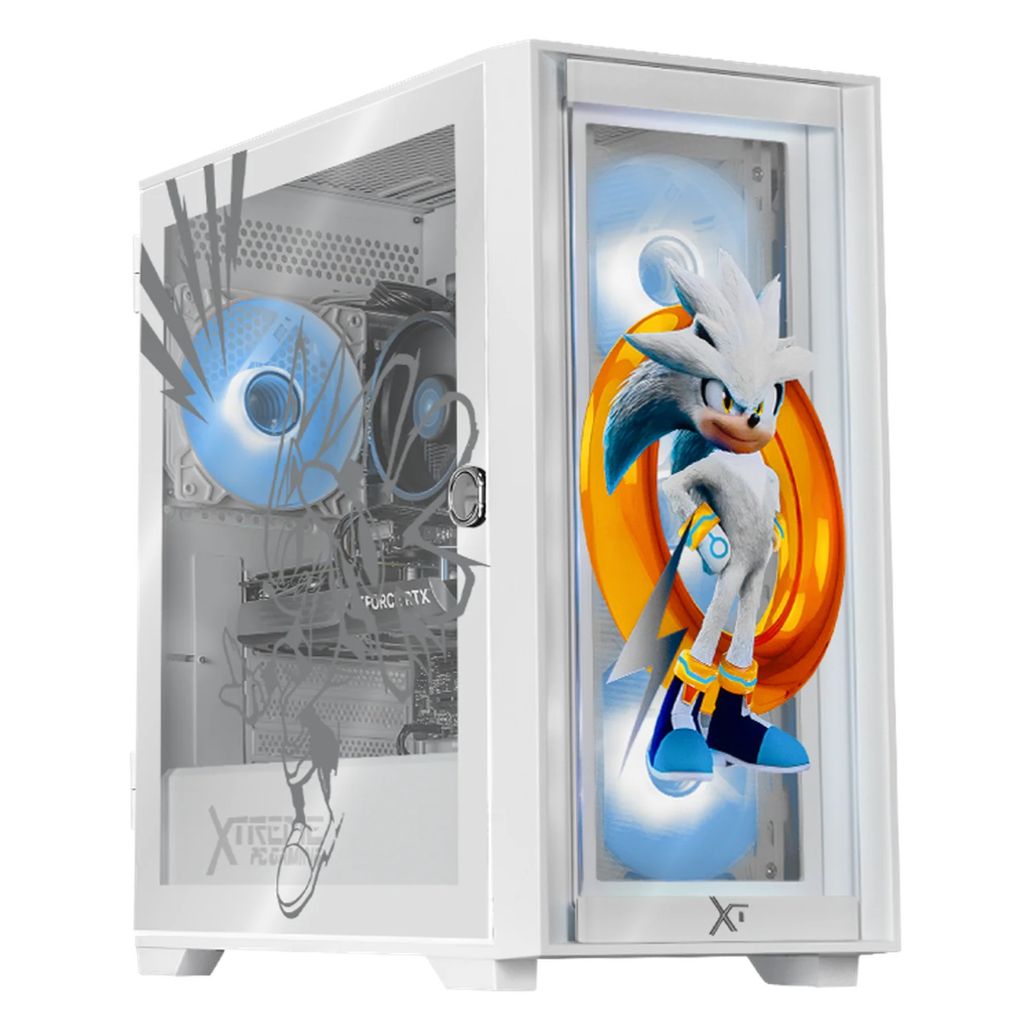 PC Gamer Xtreme PC Gaming NVIDIA GeForce RTX 5060 AMD Ryzen 7 5700 16GB SSD 1TB WIFI Sonic Silver Ring gaming 1080p, estudios y multitarea