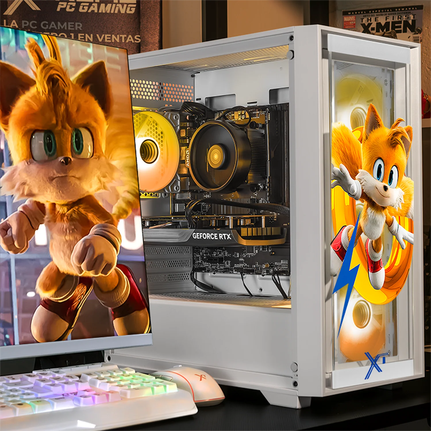 PC Gamer Xtreme PC Gaming NVIDIA GeForce RTX 5060 AMD Ryzen 7 5700 16GB SSD 1TB WIFI Sonic Tails Ring gaming 1080p, estudios y multitarea - Image 6