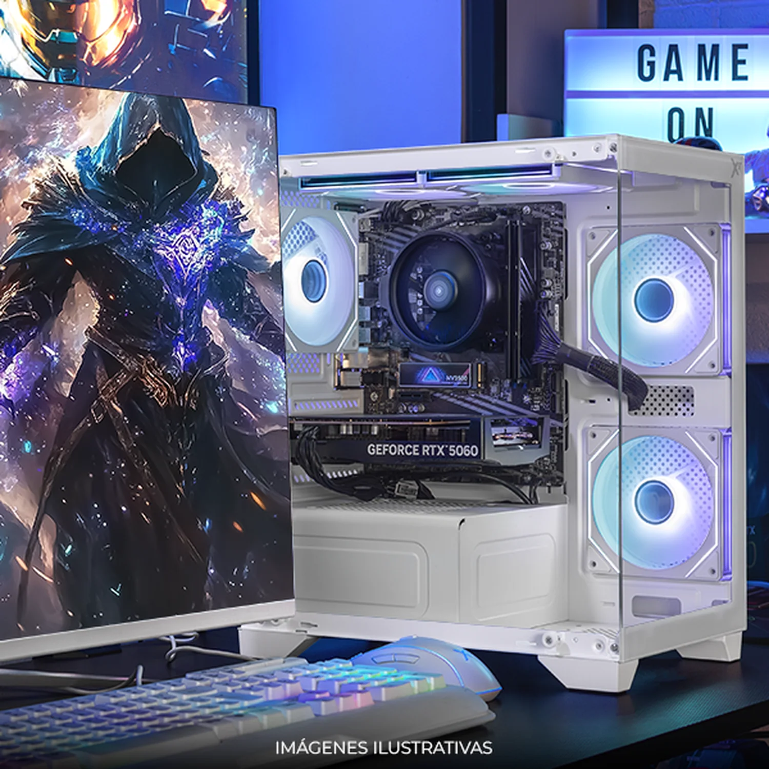 PC Gamer IA Xtreme PC Gaming NVIDIA GeForce RTX 5060 AMD Ryzen 5 5600X 32GB SSD 1TB WIFI White Productividad Versátil Acelerada con IA - Image 6