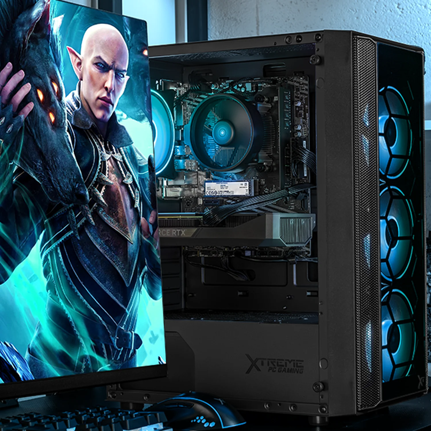 Xtreme PC Gaming Geforce RTX 5060 AMD Ryzen 7 5700 32GB SSD 1TB Monitor 27 165Hz WIFI Black - Image 6