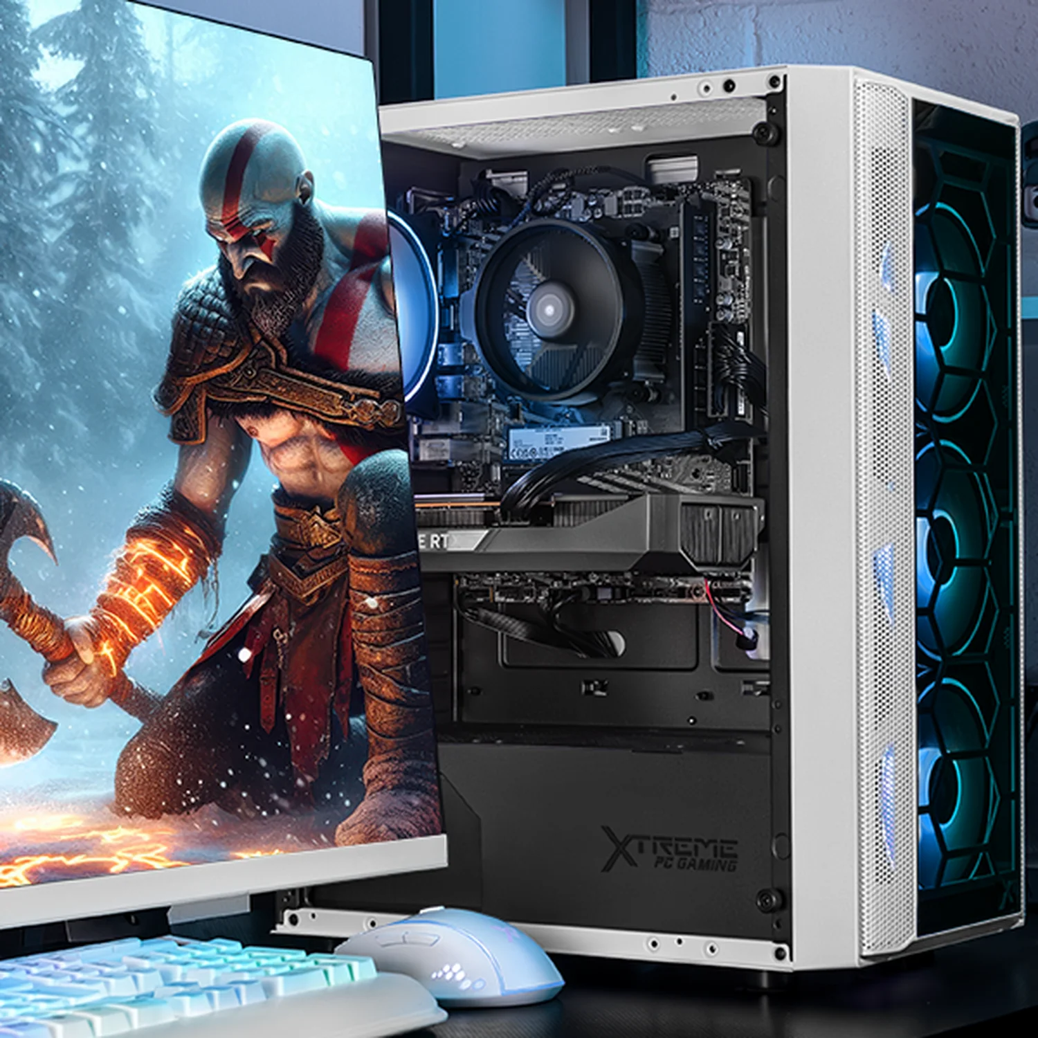 Xtreme PC Gaming Geforce RTX 5060 AMD Ryzen 7 5700 32GB SSD 1TB Monitor 27 165Hz WIFI White - Image 6