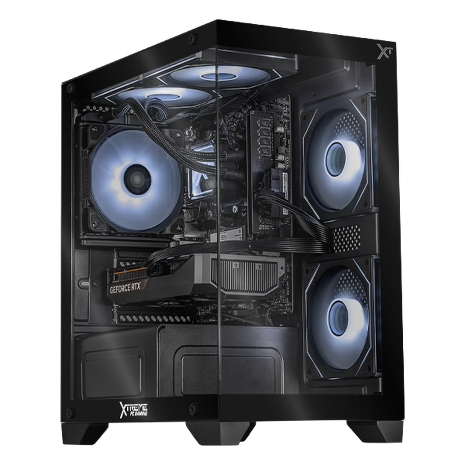 PC Gamer Xtreme PC Gaming NVIDIA GeForce RTX 5060 AMD Ryzen 7 5700 32GB SSD 1TB Sistema Liquido WIFI W10 Black gaming 1080p, estudios y multitarea