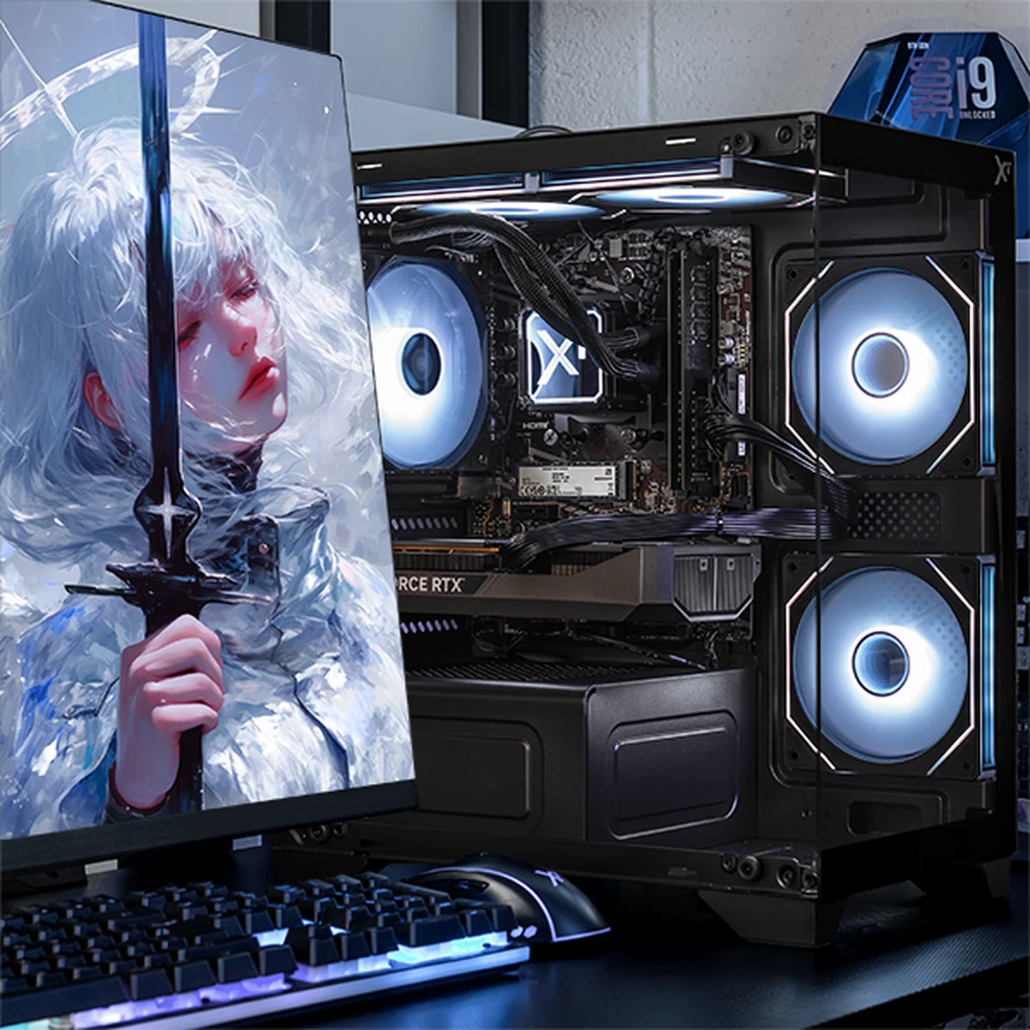 PC Gamer Xtreme PC Gaming NVIDIA GeForce RTX 5060 AMD Ryzen 7 5700 32GB SSD 1TB Sistema Liquido WIFI W10 Black gaming 1080p, estudios y multitarea - Image 6