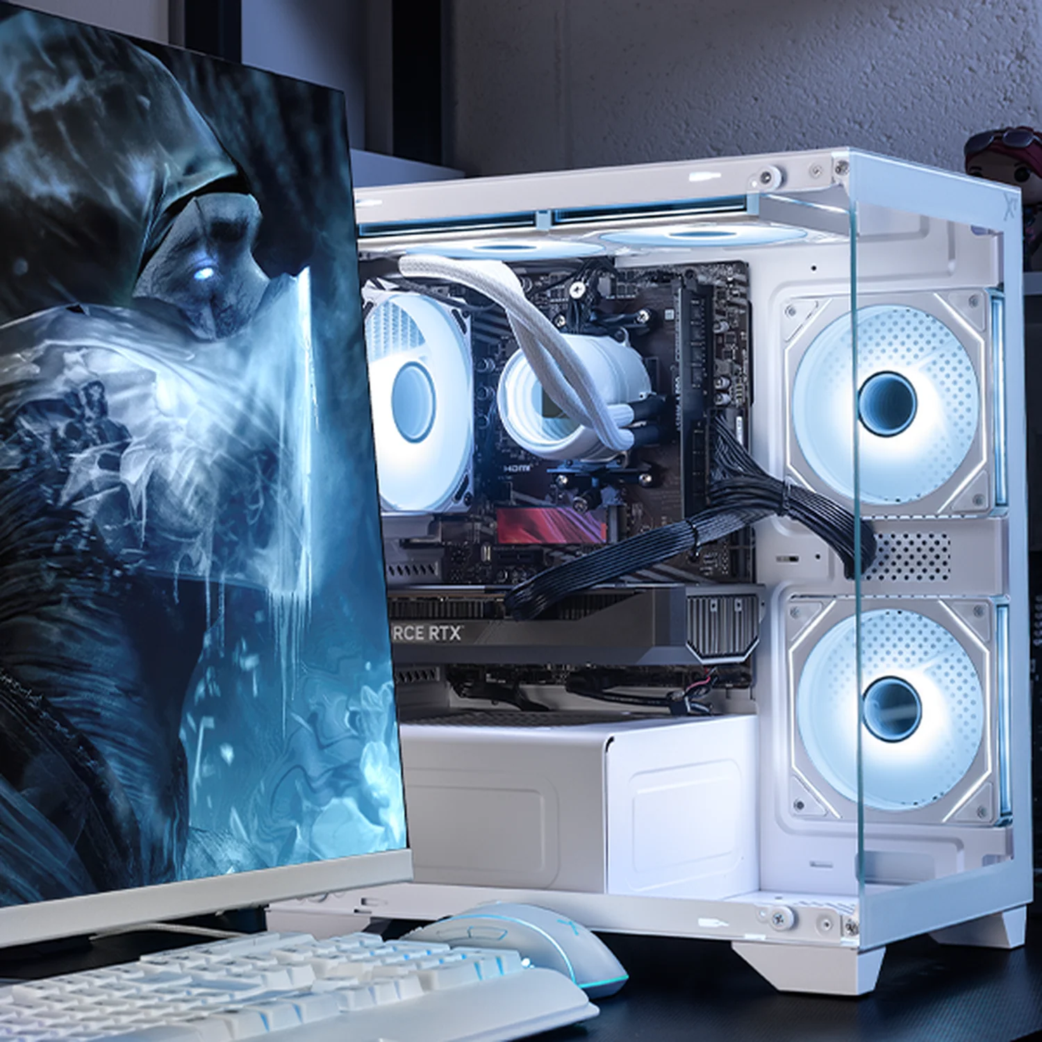 PC Gamer Xtreme PC Gaming NVIDIA GeForce RTX 5060 AMD Ryzen 7 5700 32GB SSD 1TB Sistema Liquido WIFI White gaming 1080p, estudios y multitarea - Image 6