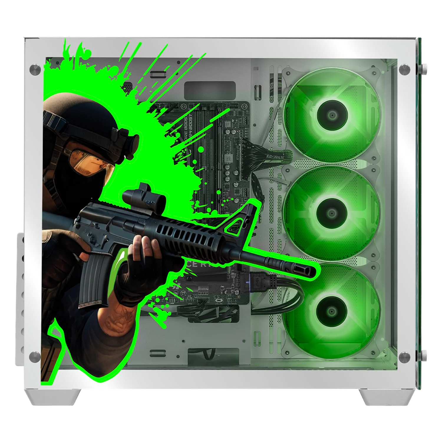 PC Gamer Xtreme PC Gaming NVIDIA GeForce RTX 5060 AMD Ryzen 7 5700 16GB SSD 1TB WIFI Counter Strike White gaming 1080p, estudios y multitarea - Image 4
