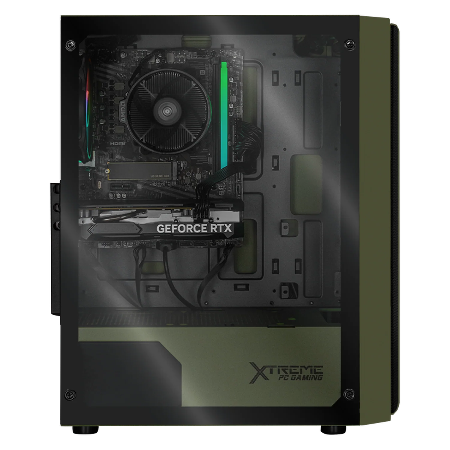 PC Gamer Xtreme PC Gaming NVIDIA GeForce RTX 5060 AMD Ryzen 7 5700 32GB SSD 1TB WIFI W10 Dark Green gaming competitivo y streaming - Image 4