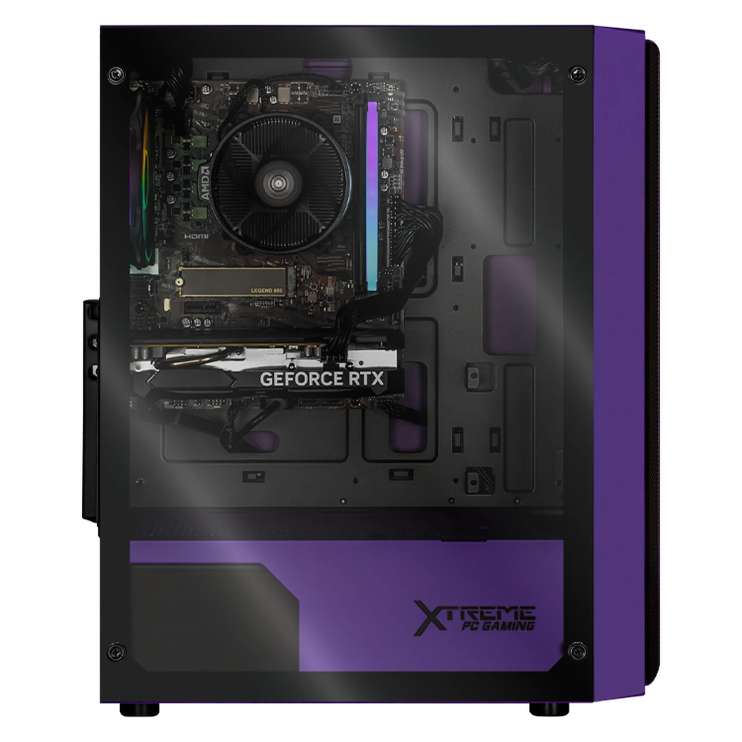 PC Gamer Xtreme PC Gaming NVIDIA GeForce RTX 5060 AMD Ryzen 7 5700 32GB SSD 1TB WIFI W10 Violet gaming competitivo y streaming - Image 4