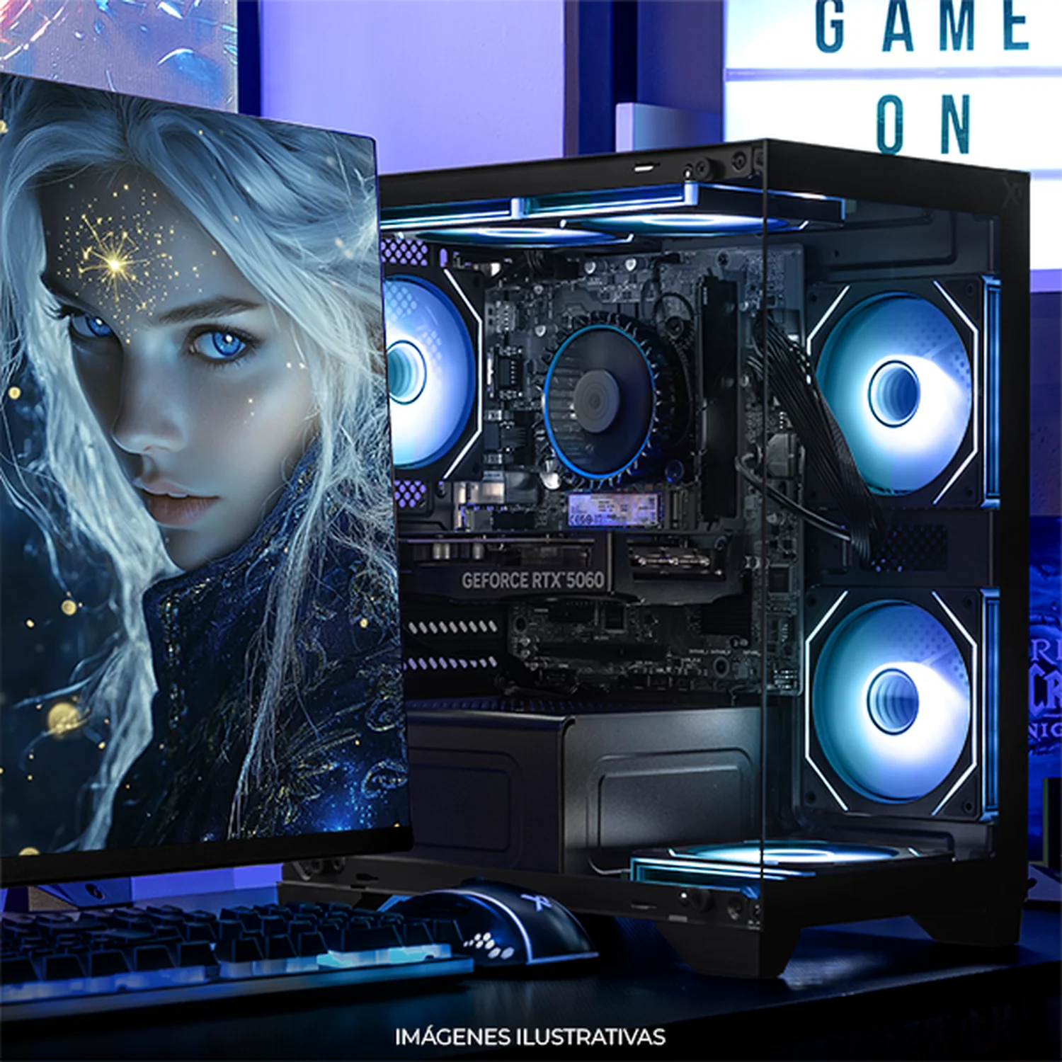 PC Gamer IA Xtreme PC Gaming NVIDIA GeForce RTX 5060 Intel Core i7 14700F 16GB SSD 1TB WIFI Black Productividad Versátil Acelerada con IA - Image 6