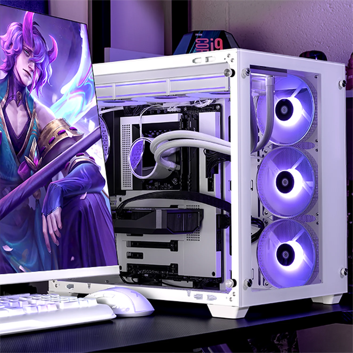 PC Gamer con IA Xtreme PC Gaming NVIDIA GeForce RTX 5060 Intel Core i9 14900KF 32GB SSD 1TB Sistema Liquido WIFI White gaming 1080p, estudios y multitarea - Image 6