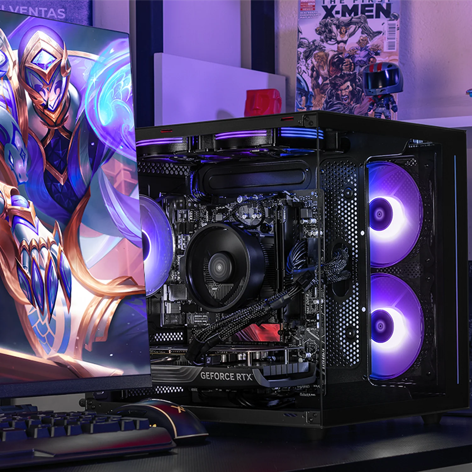 PC Gamer Completa Xtreme PC Gaming NVIDIA GeForce RTX 5060 AMD Ryzen 7 5700 16GB SSD 1TB Monitor Curvo 23.8 180Hz WIFI Black gaming 1080p, estudios y multitarea - Image 6